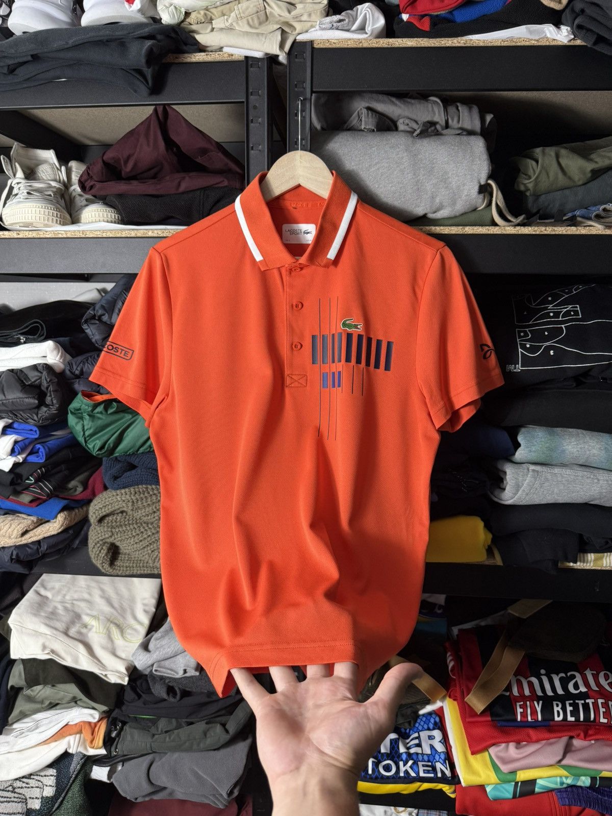 Lacoste Lacoste Sport Novak Djokovic Tennis Polo Shirt Orange Size M Size US M / EU 48-50 / 2 - 1 Thumbnail