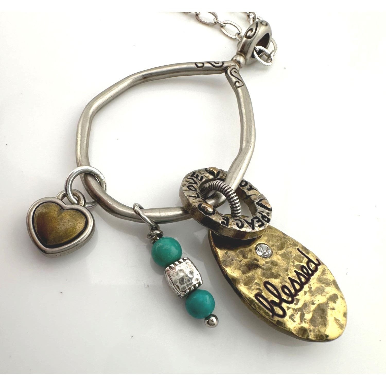 Brighton Brighton *BLESSED* Charm Necklace - Joy * Peace * Love with Size ONE SIZE - 1 Thumbnail