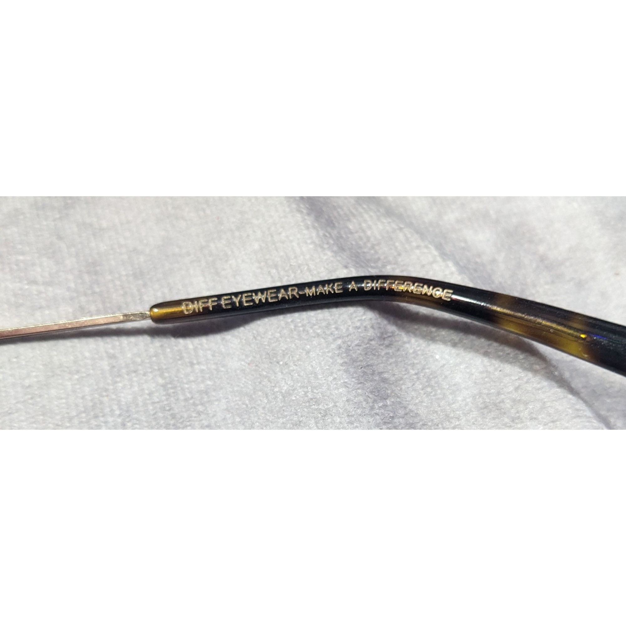 Other Diff Eyewear Scout Aviator Gold And Tortoise Blue Light Glas Size ONE SIZE - 6 Thumbnail