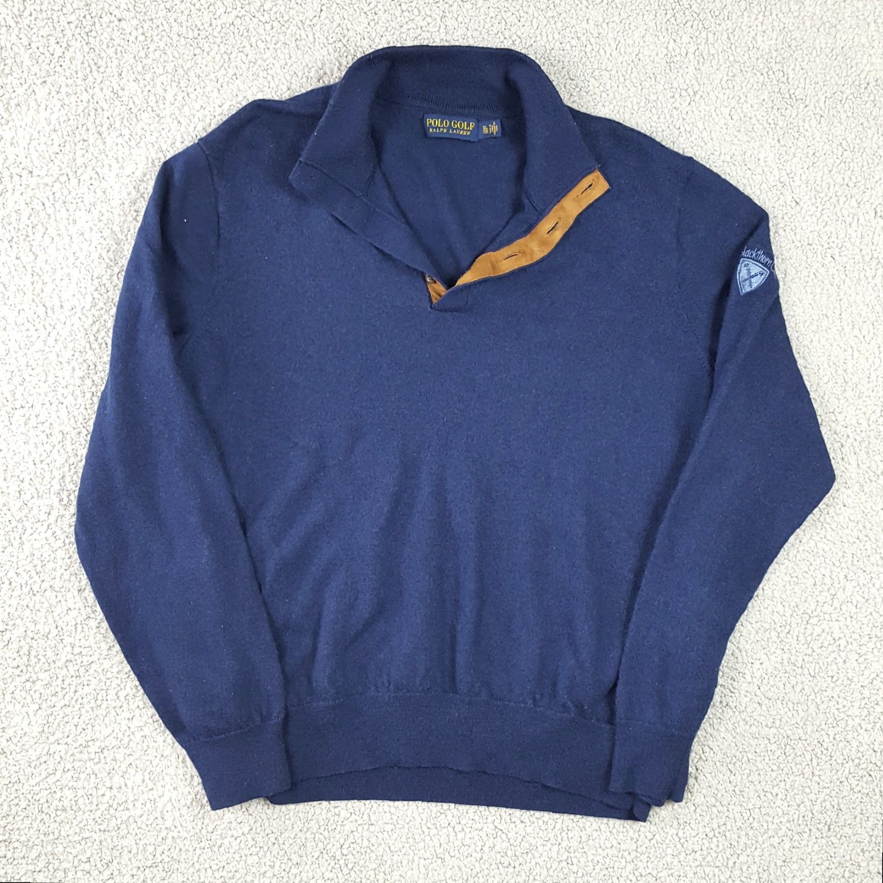 Ralph Lauren VINTAGE Ralph Lauren Polo Golf Pullover Sweater Men XL Wool Blue 90s Fall Winter Outdoor Retro Size US XL / EU 56 / 4 - 2 Thumbnail