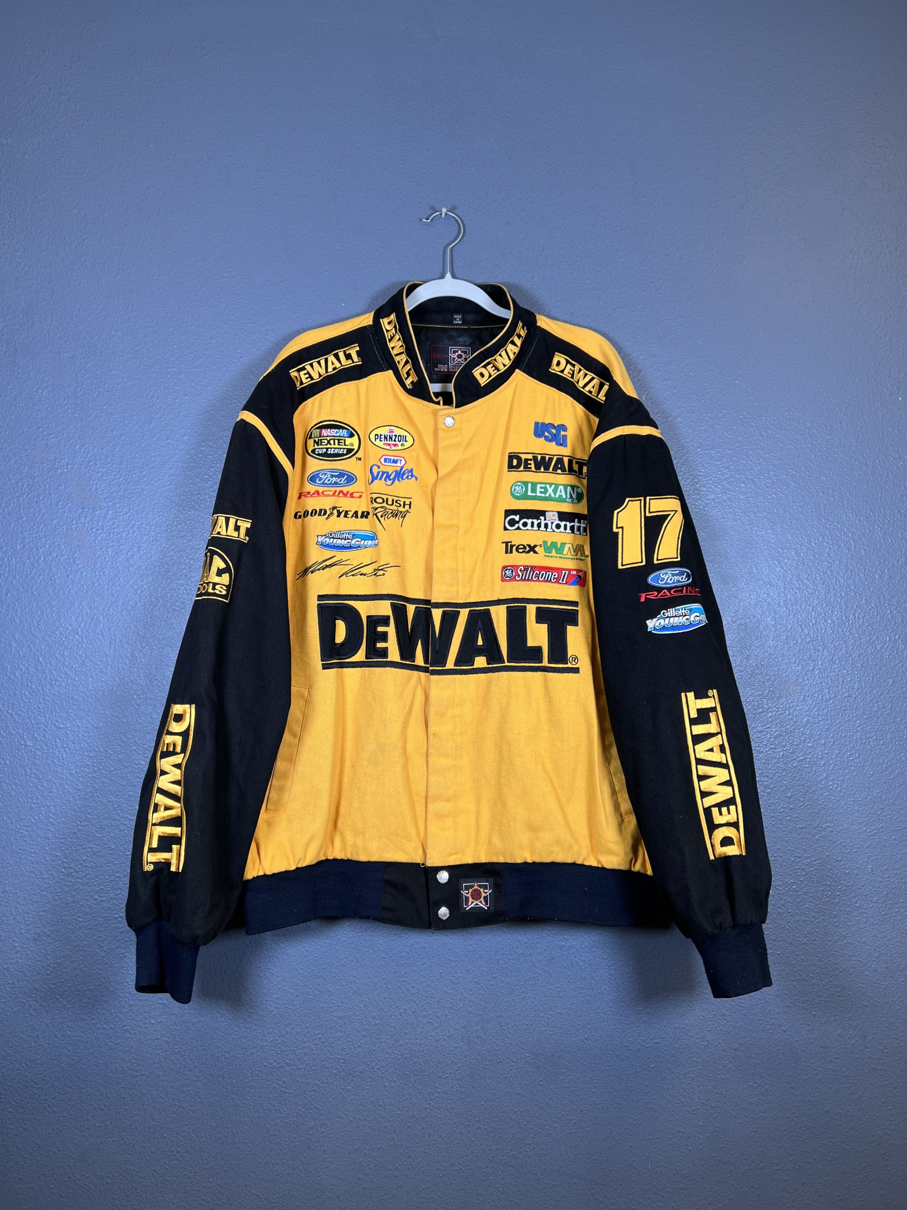 image of 3Xl Dewalt Racing Jeff Hamilton Jh Design Nascar Vintage in Yellow, Men's (Size 2XL)