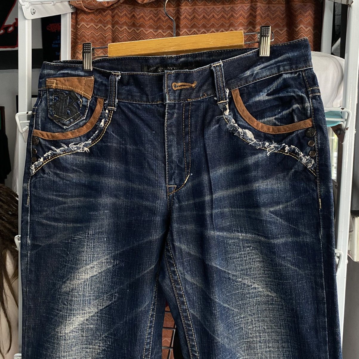 Le Grande Bleu (L.G.B.) Y2K Red Pepper Japan Embroidered Wings Denim Size US 34 / EU 50 - 11 Thumbnail