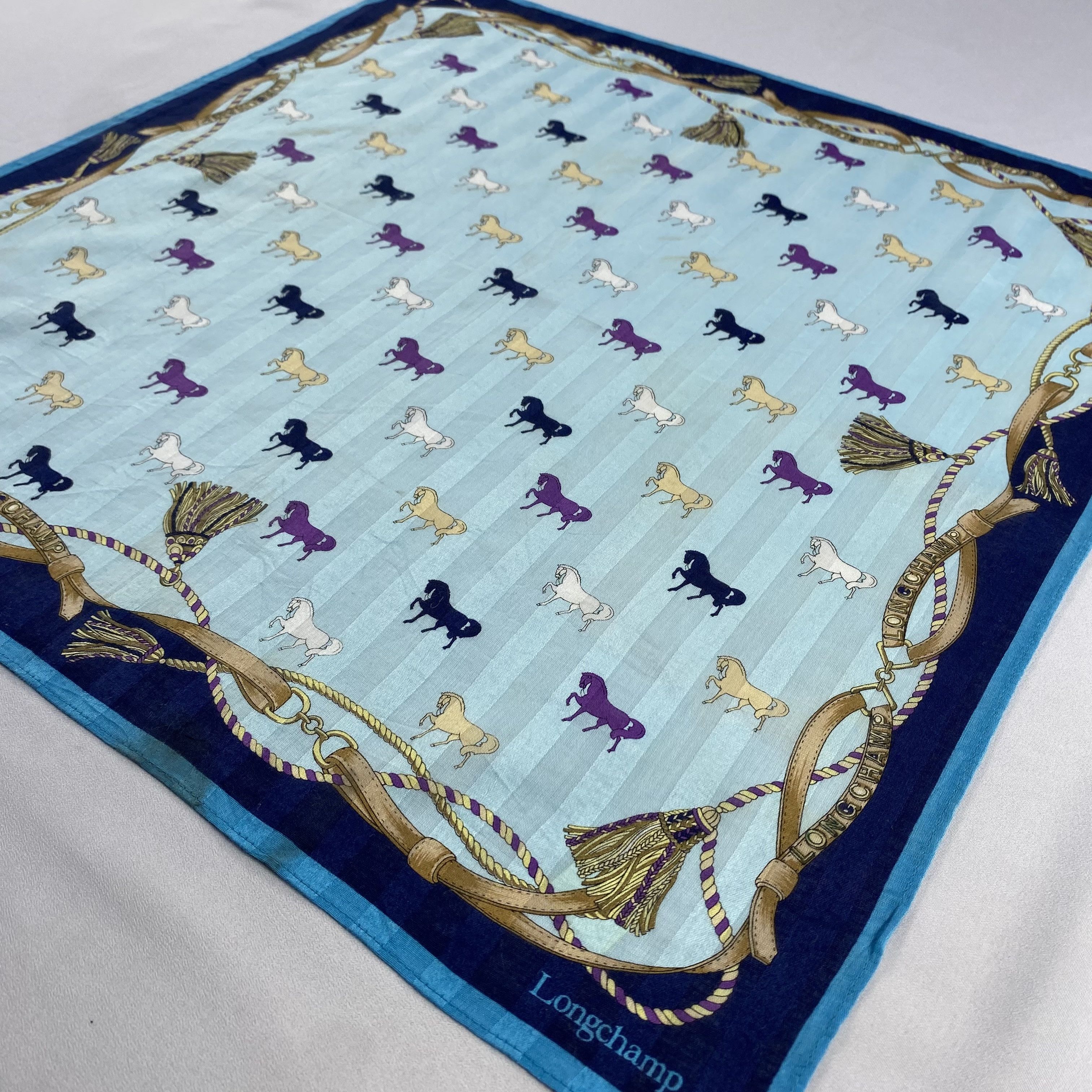 Longchamp × Vintage Longchamp Neckerchief / Bandana / Handkerchief-P1282 Size ONE SIZE - 2 Thumbnail