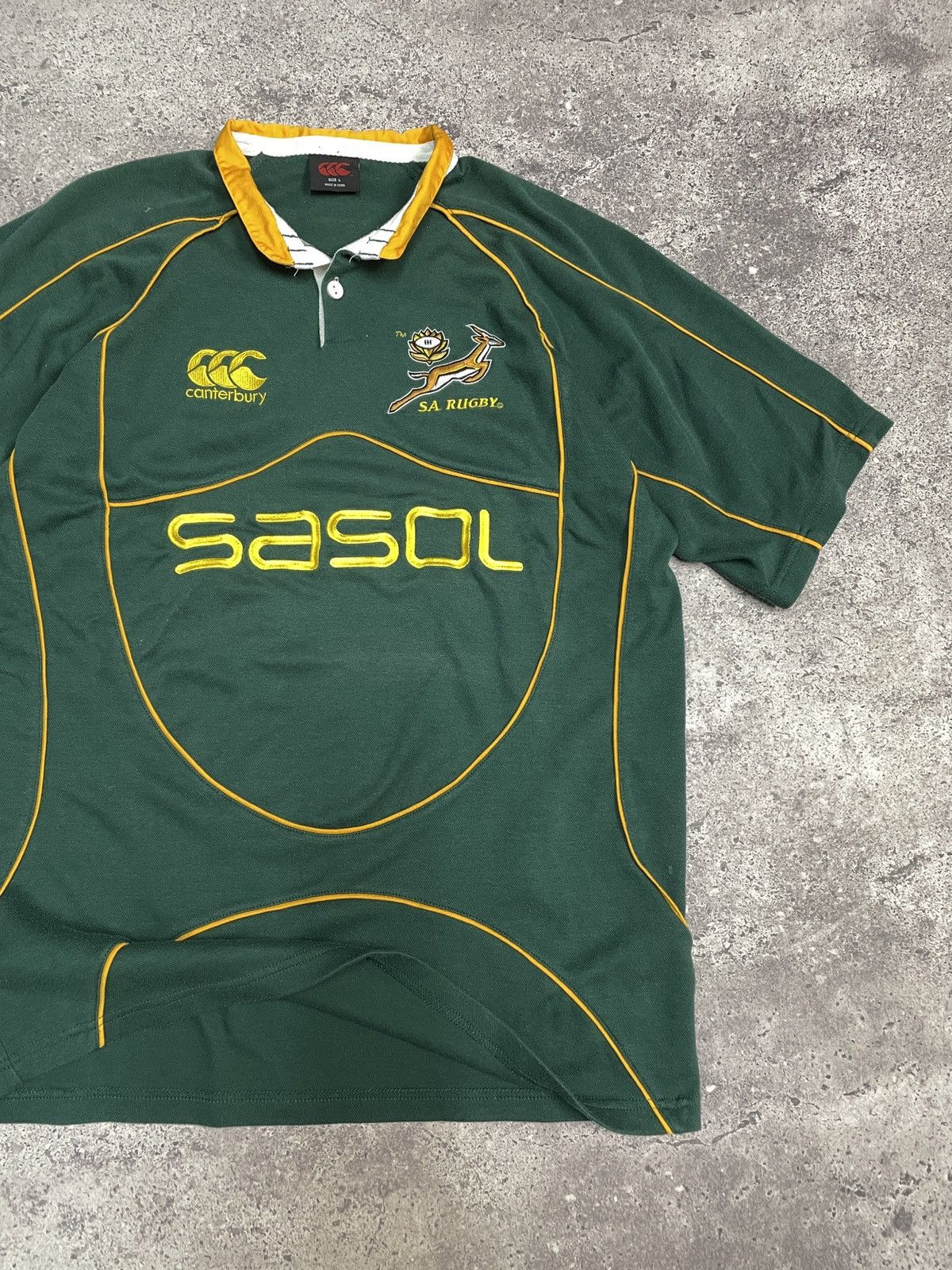 Nike Vintage Nike Rugby South Africa Y2K Striped Polo Size US L / EU 52-54 / 3 - 3 Thumbnail