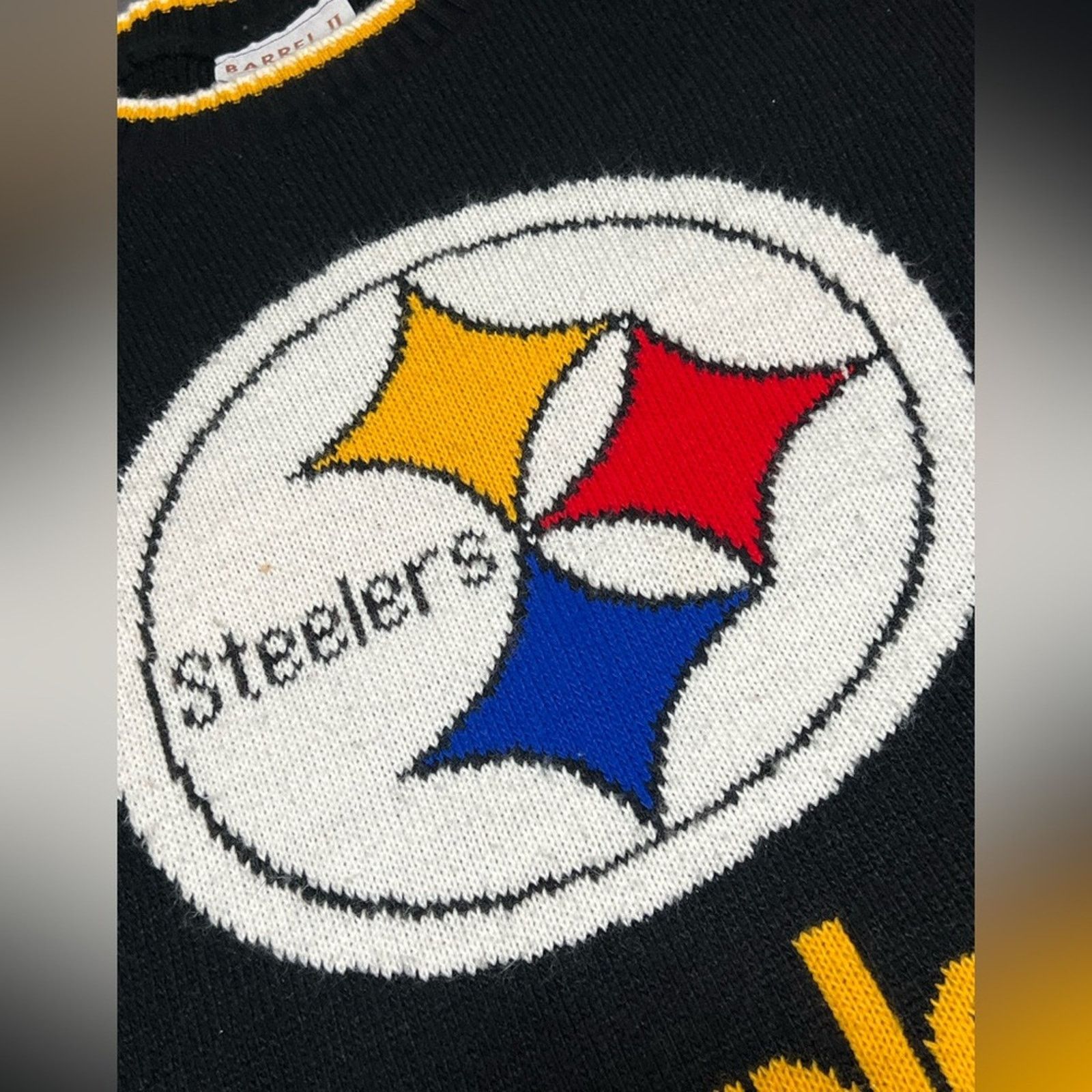 Vintage Vintage Pittsburgh Steelers Sweater Knit Barrel Acrylic USA Size US L / EU 52-54 / 3 - 8 Thumbnail