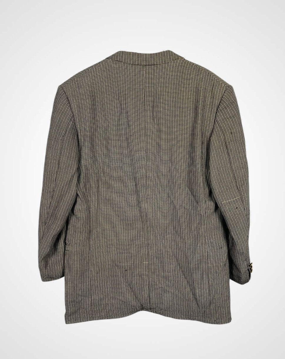 Versace Rare Vintage 90s Versace Classic V2 Checkered Blazer Size US M / EU 48-50 / 2 - 2 Thumbnail