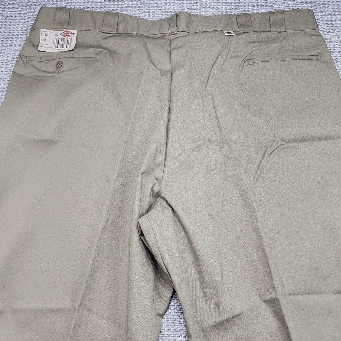Dickies VINTAGE Dickies 874A Khaki Chino Pants Flat Front 50X30 Beige Workwear Mens NWT Dickies 874A Size US 34 / EU 50 - 3 Thumbnail
