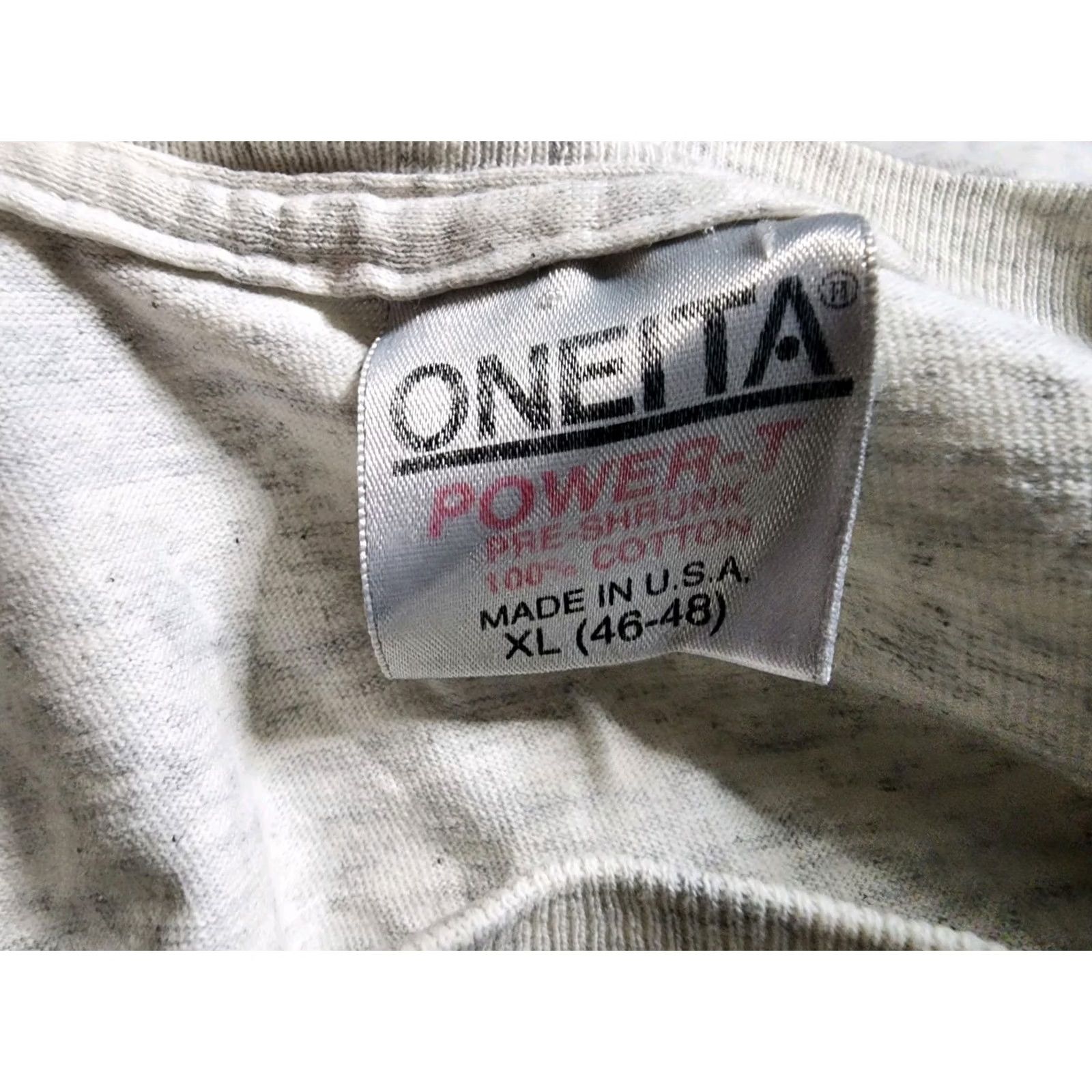 Vintage VINTAGE Oneita T Shirt Mens XL Gray 80s USA Telephone Pioneers Distressed Logo Short Sleeve Cotton Polyester Knit Size US XL / EU 56 / 4 - 7 Thumbnail