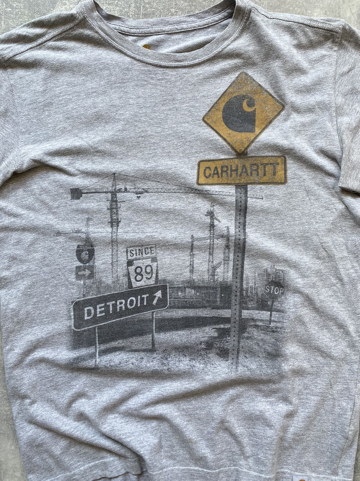Carhartt × Vintage Carhartt Detroit Distressed Tshirt Size US M / EU 48-50 / 2 - 3 Thumbnail