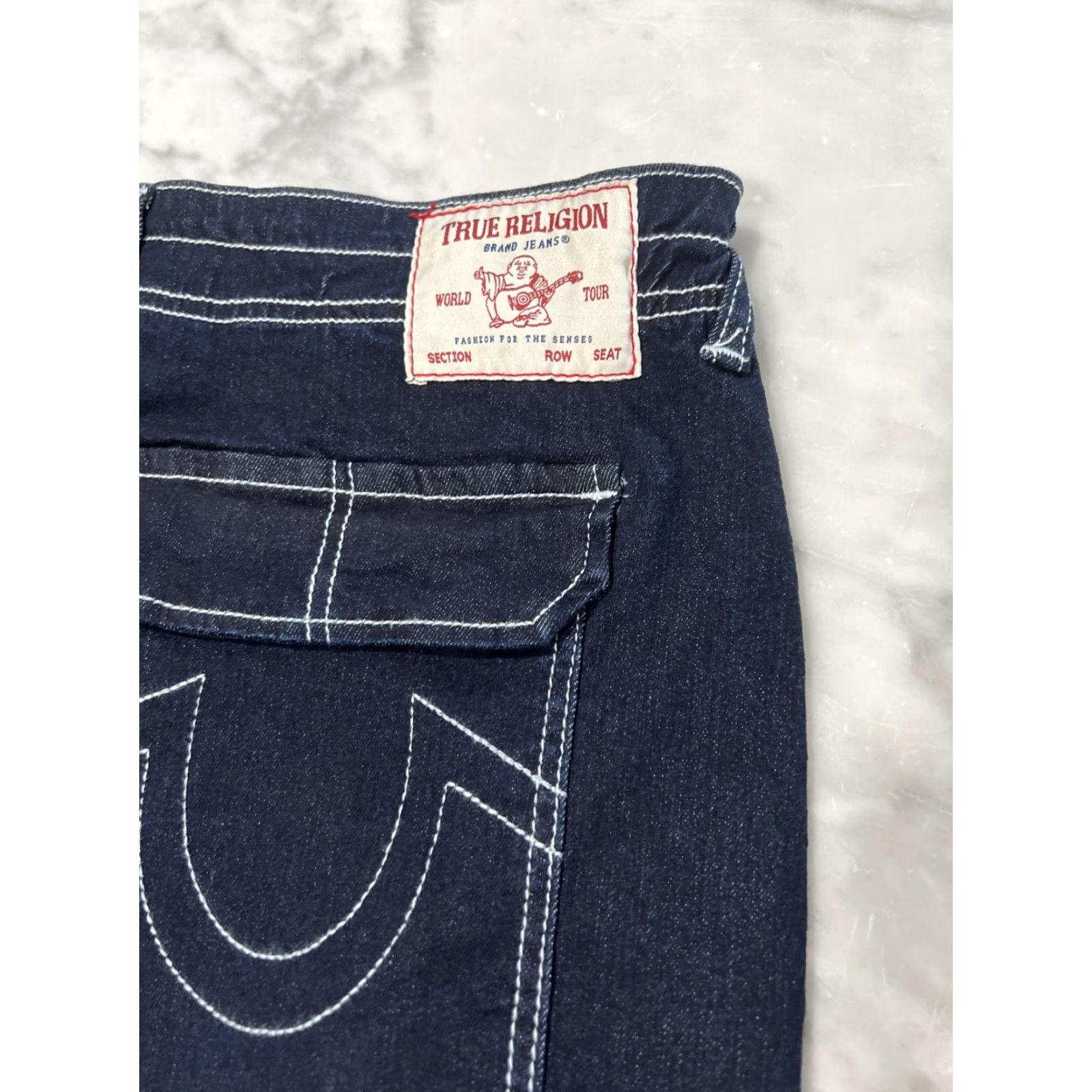 True Religion True Religion High Slit Denim Maxi Skirt Size 30 Dark Blue Wash Go West NWT Size 30" / US 8 / IT 44 - 6 Thumbnail
