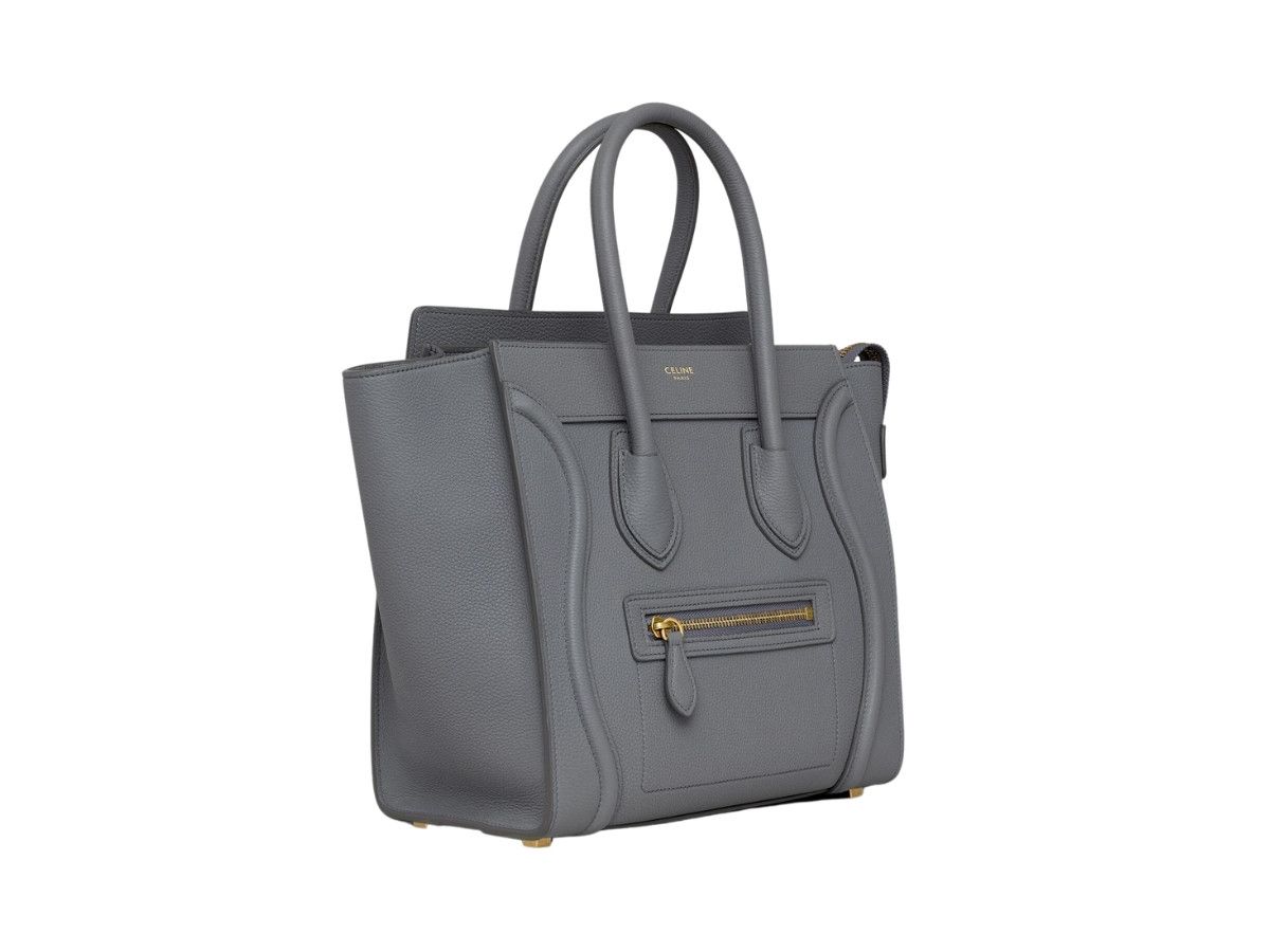 Celine o1w1db10426 Size: OS/Micro Luggage Handbag in Dark Grey Size ONE SIZE - 3 Thumbnail