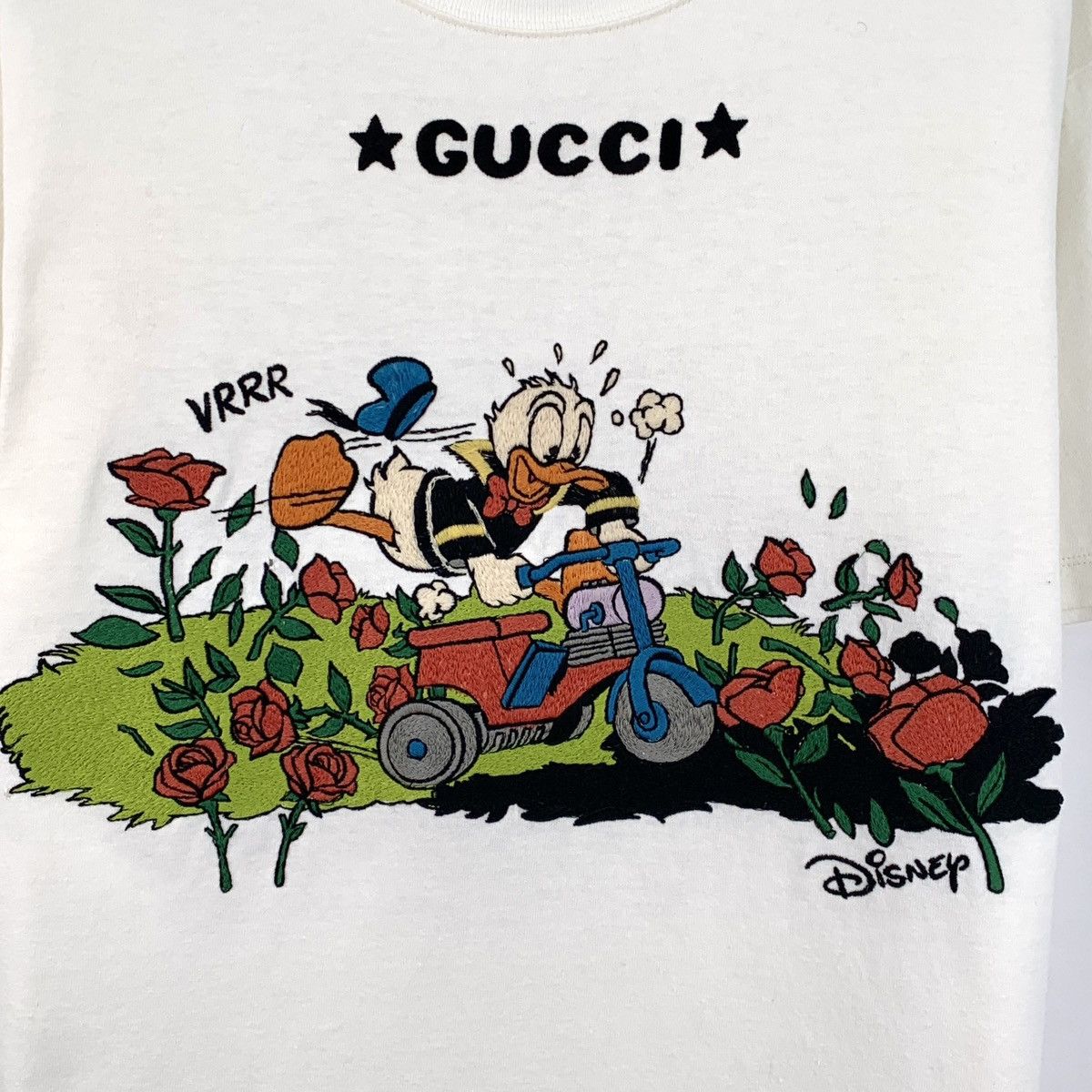 Gucci Gucci x Disney White Logo & Donald Duck T-shirt K26WX Size S / US 4 / IT 40 - 4 Thumbnail