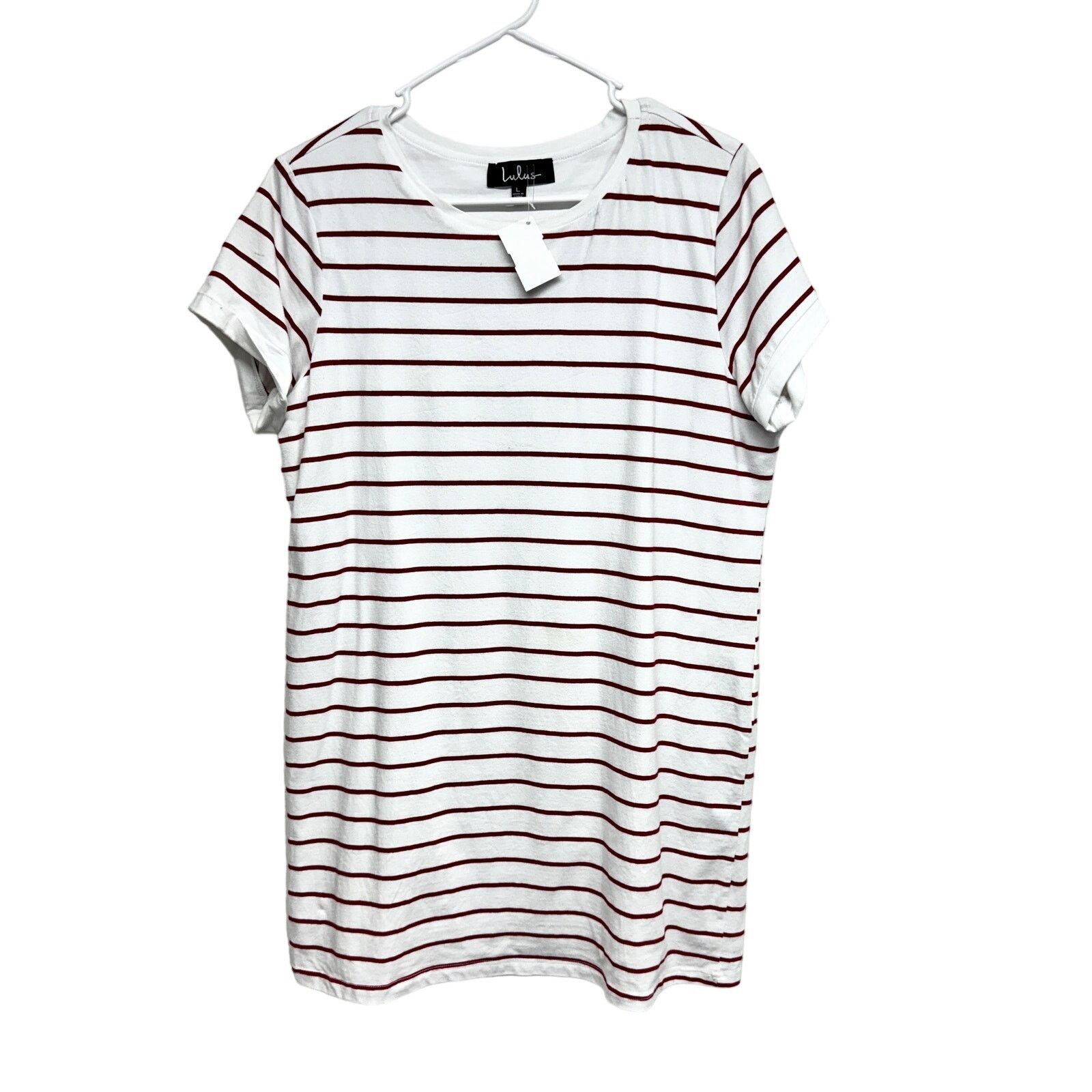 Other Lulus Cafe Society Short Sleeve Striped Shirt Dress Large Size L / US 10 / IT 46 - 2 Thumbnail