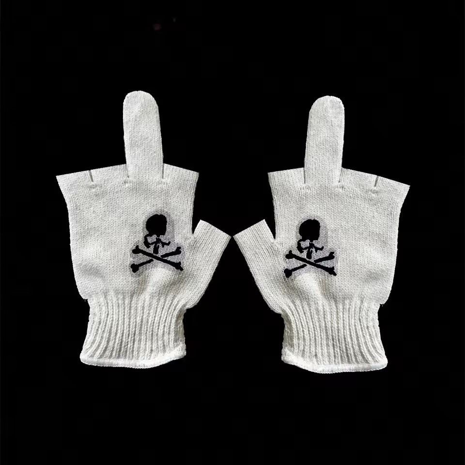 Other Retro Y2k Punk Skull Streetwear Gloves 2000s Size ONE SIZE - 2 Thumbnail
