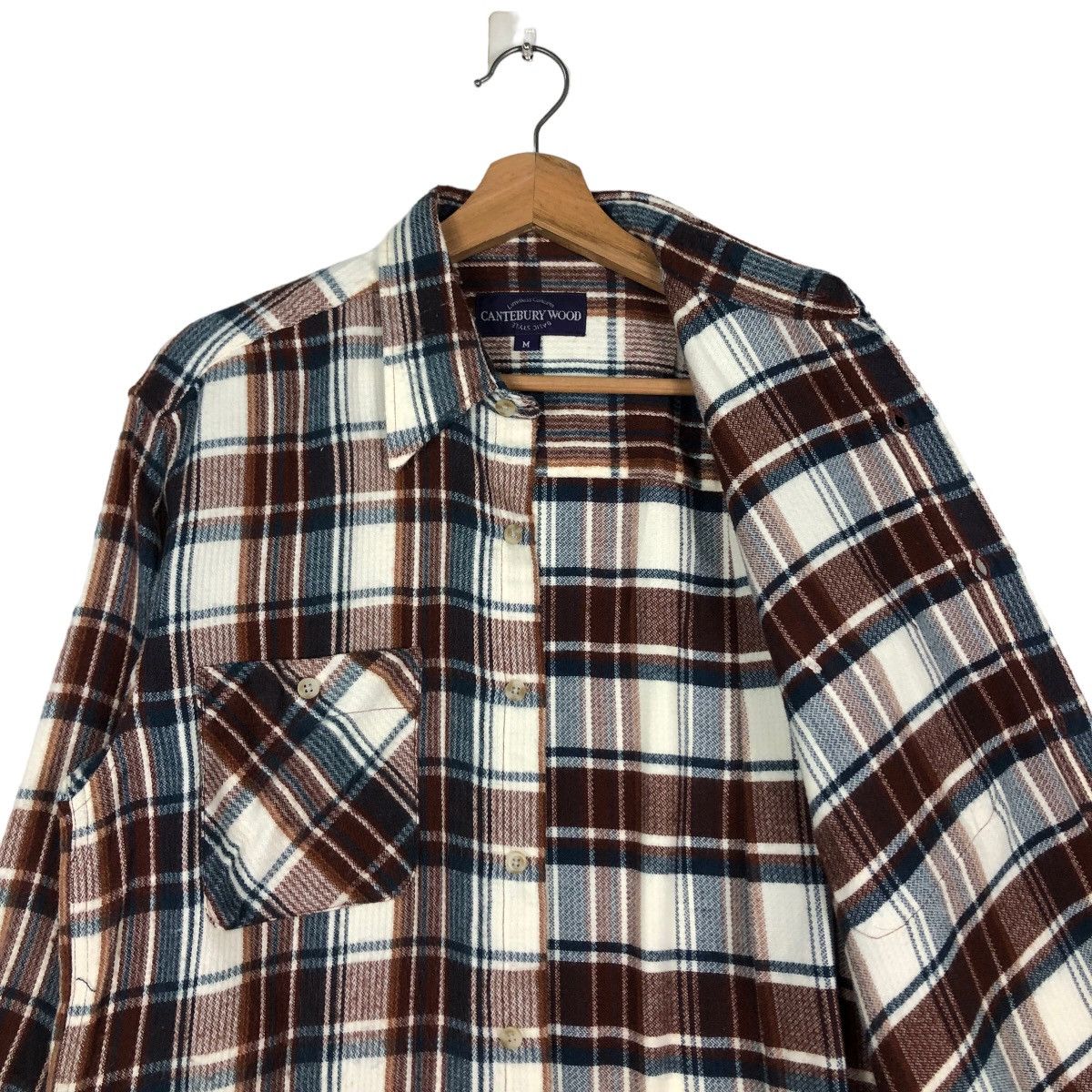 Japanese Brand 🔥Vintage Flannel Shirt Chore Jacket Canterbury Wood Tartan Size US M / EU 48-50 / 2 - 12 Thumbnail