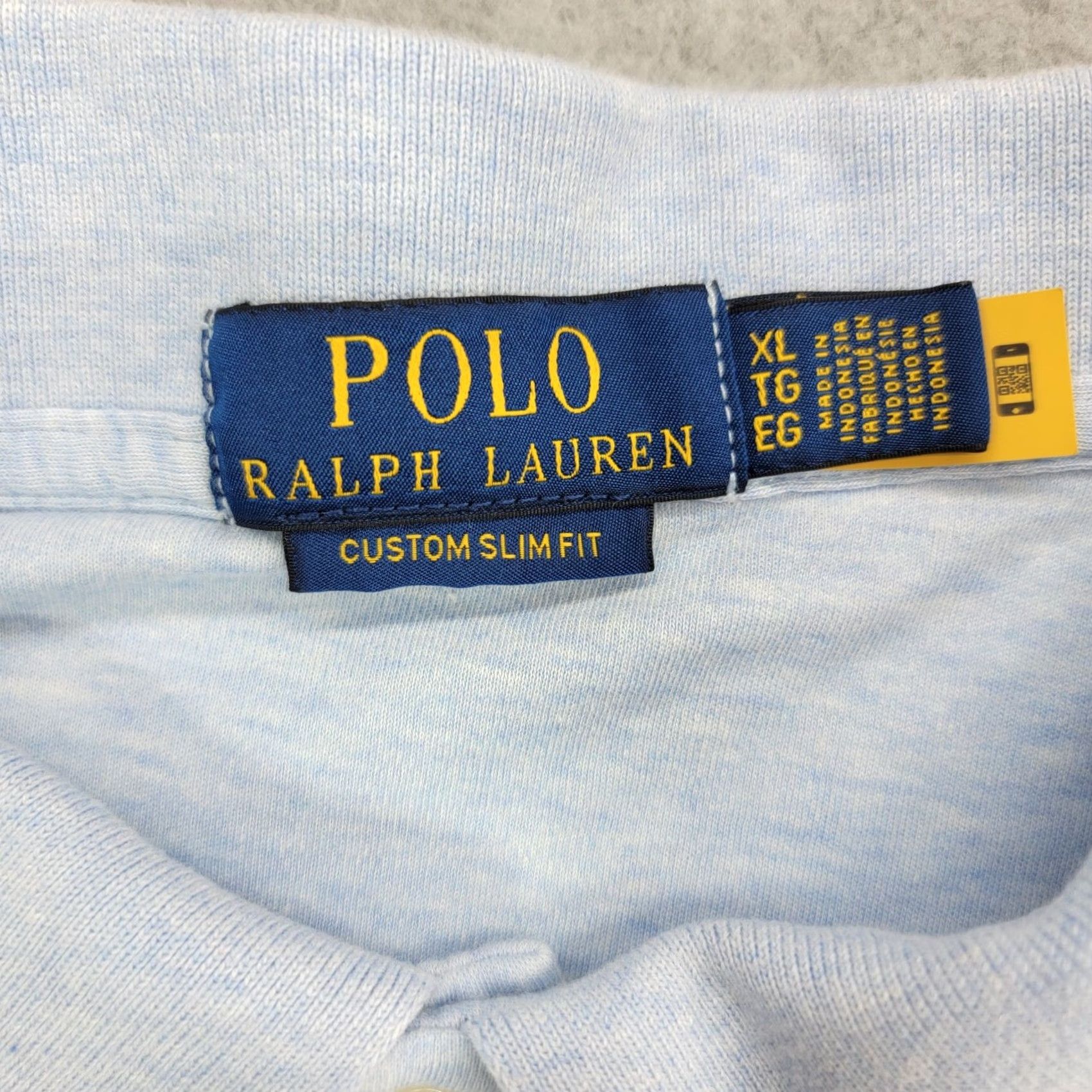 Ralph Lauren VINTAGE Polo Ralph Lauren Polo Shirt XL Blue Custom Slim Flesh Pony Preppy Casual Mens Size US XL / EU 56 / 4 - 3 Thumbnail
