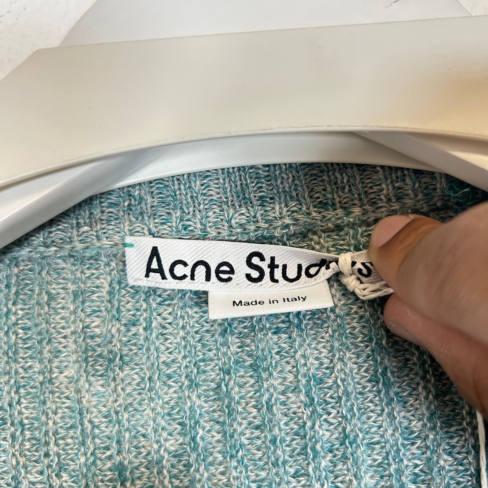 Acne Studios Acne Studios Blue Linen Sweater Size XL Size US XL / EU 56 / 4 - 3 Thumbnail