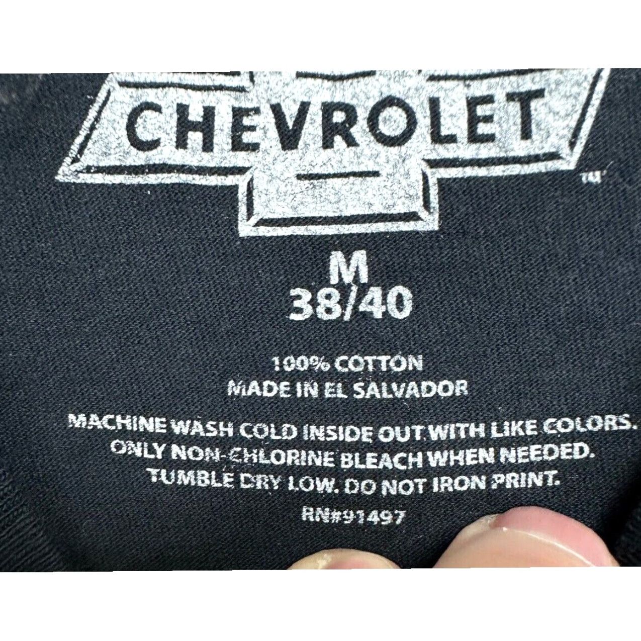 Vintage Chevrolet T-Shirt Men Medium 38-40 Black Graphic Print Short Sleeve Tee Mens Size US M / EU 48-50 / 2 - 4 Thumbnail