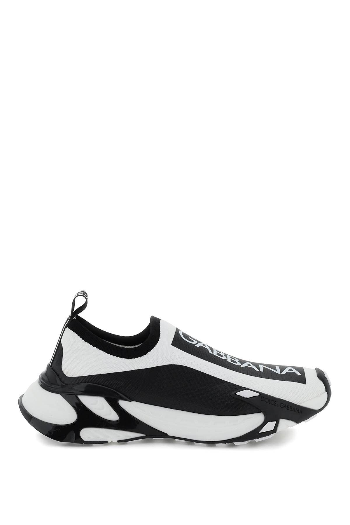 image of Dolce Gabbana Sorrento Sneakers in Bianco Nero Bianco, Men's (Size 9)