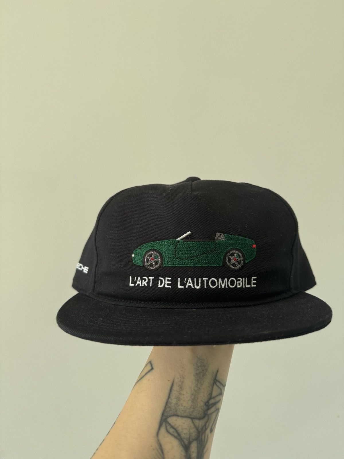 image of New Kar X Porsche 968 L’Art De L’Automobile Hat in Black, Men's