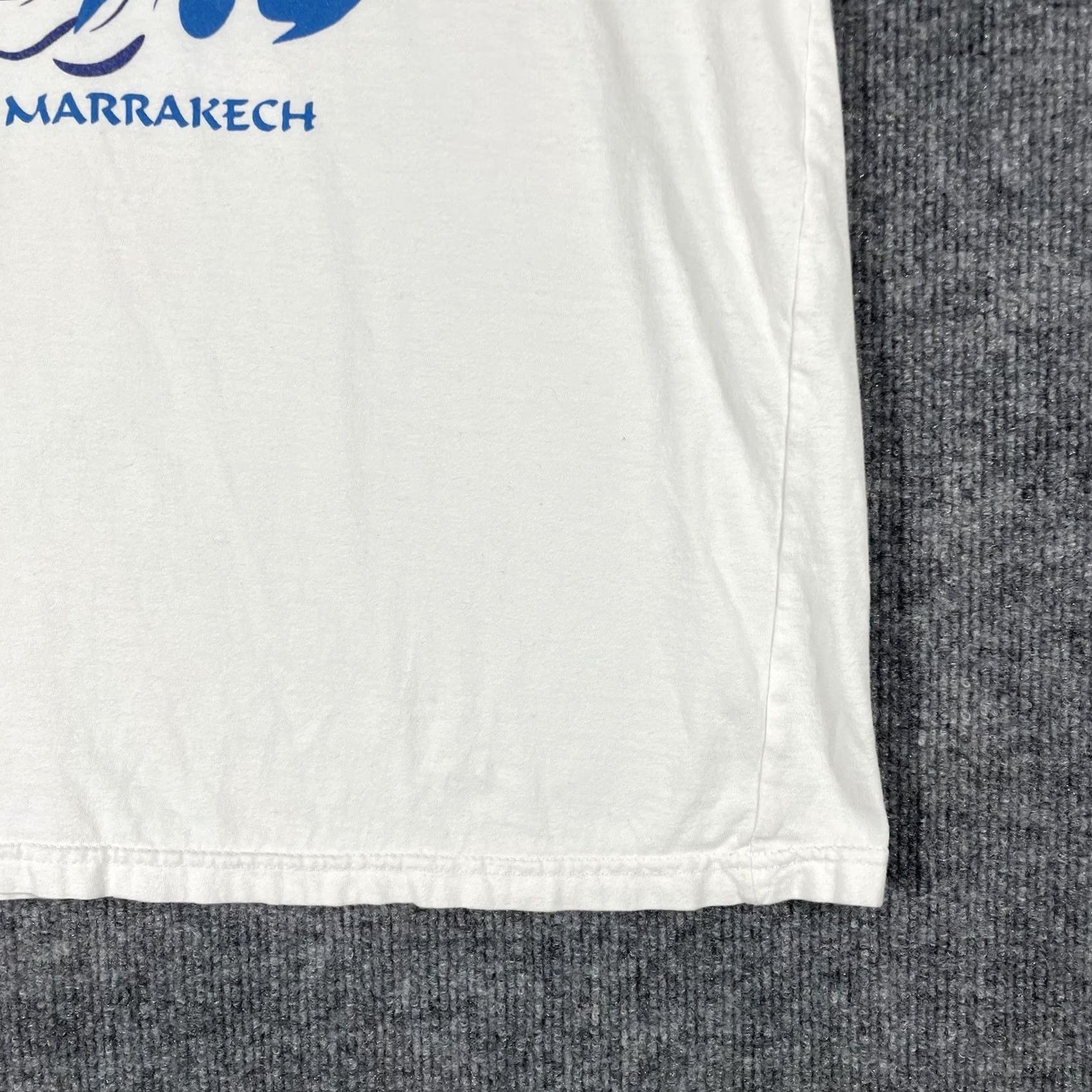 Vintage VINTAGE Marrakech T-Shirt XS Unisex Adults White 70s Morocco Souvenir Arab Arabic Crew Neck Short Sleeve Cotton Size US XS / EU 42 / 0 - 3 Thumbnail