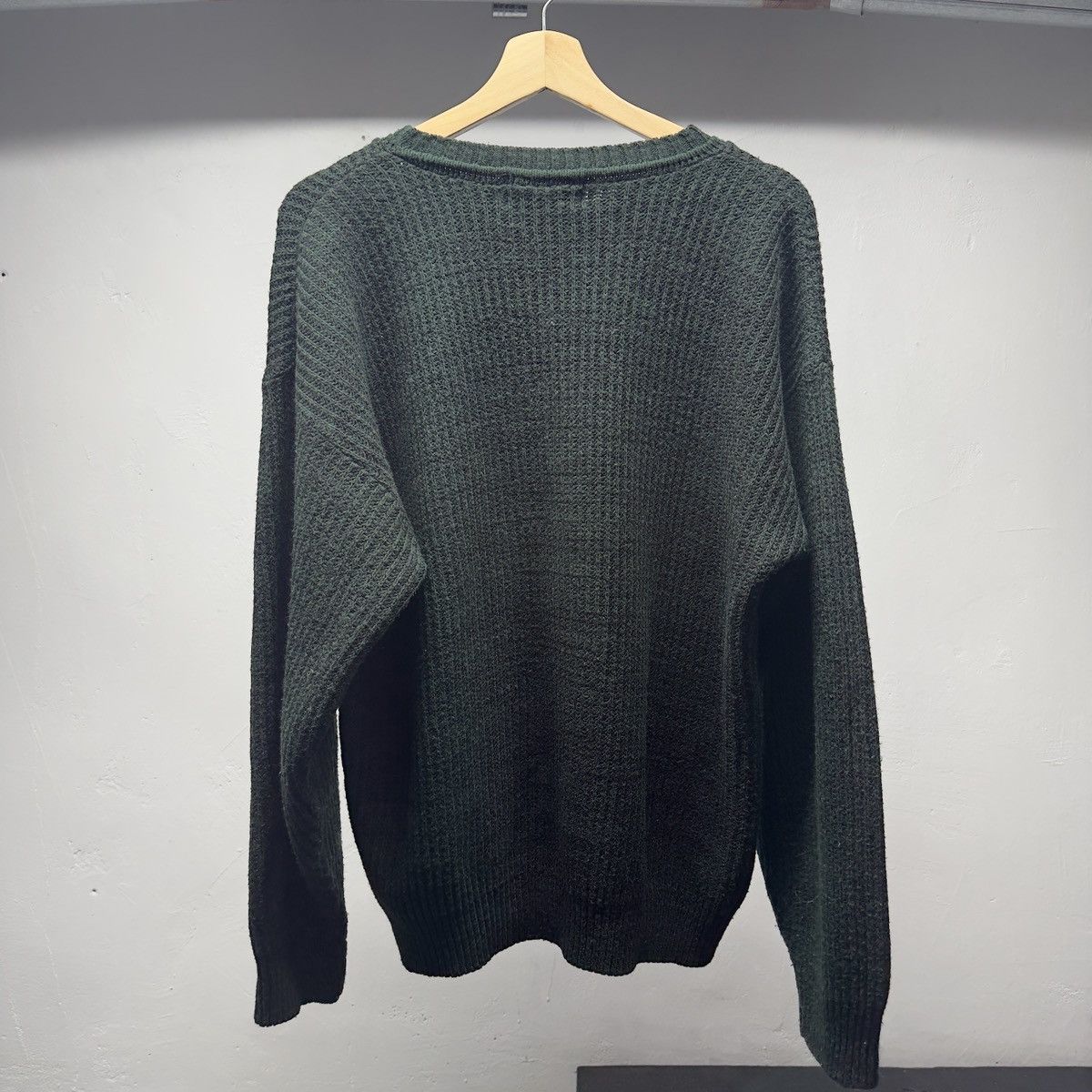Vintage 90s Dark Green Acrylic Sweater ERD Grunge RRL USA Skater Size US M / EU 48-50 / 2 - 2 Thumbnail
