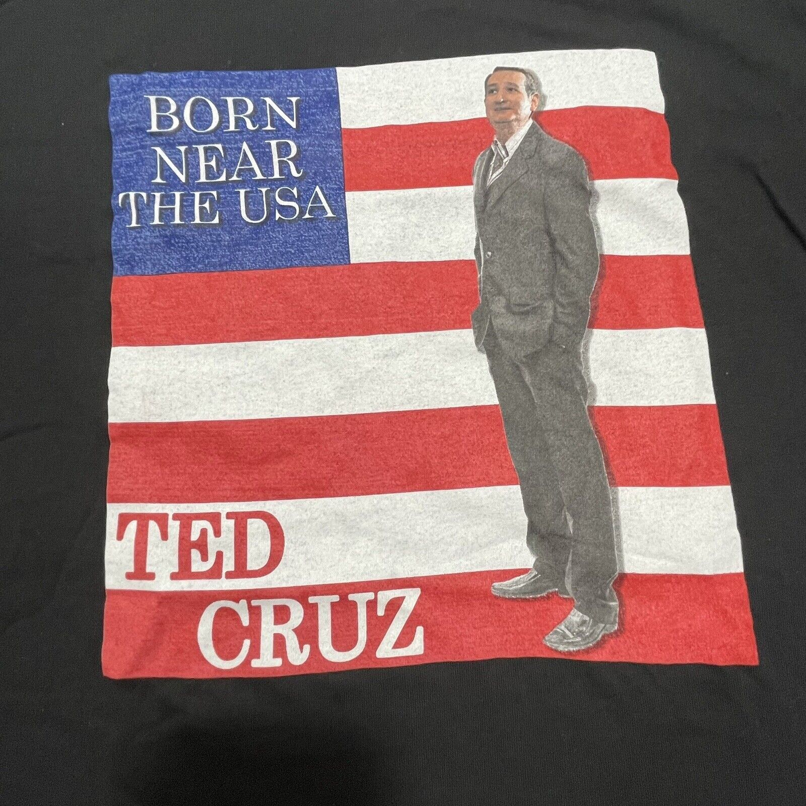 Other Spencer's Ted Cruz 2016 Born Near The USA Flag Tee Size US L / EU 52-54 / 3 - 2 Thumbnail