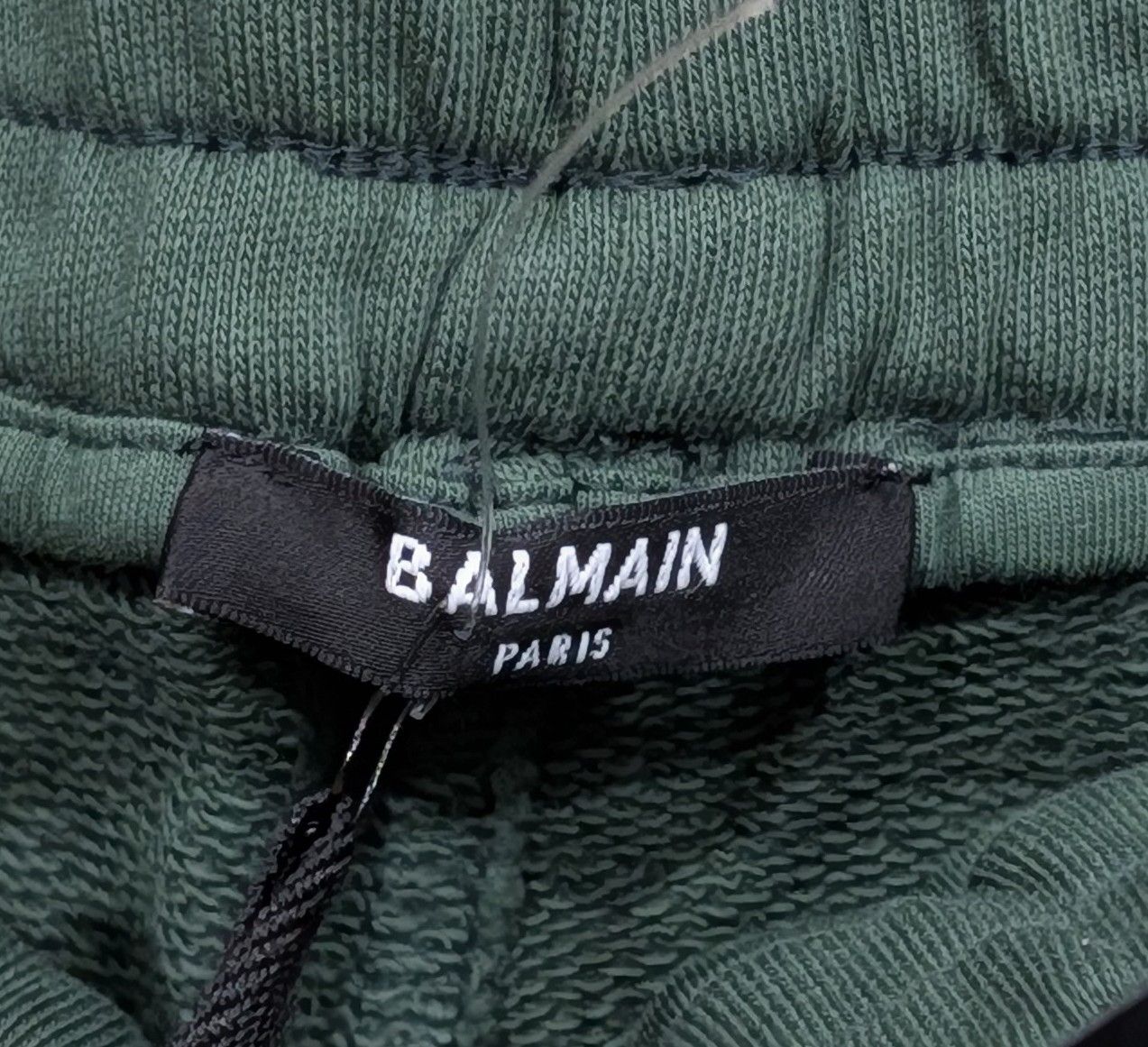 Balmain BALMAIN Flocked Logo Print Jogger Pants Green Small Size US 30 / EU 46 - 8 Thumbnail