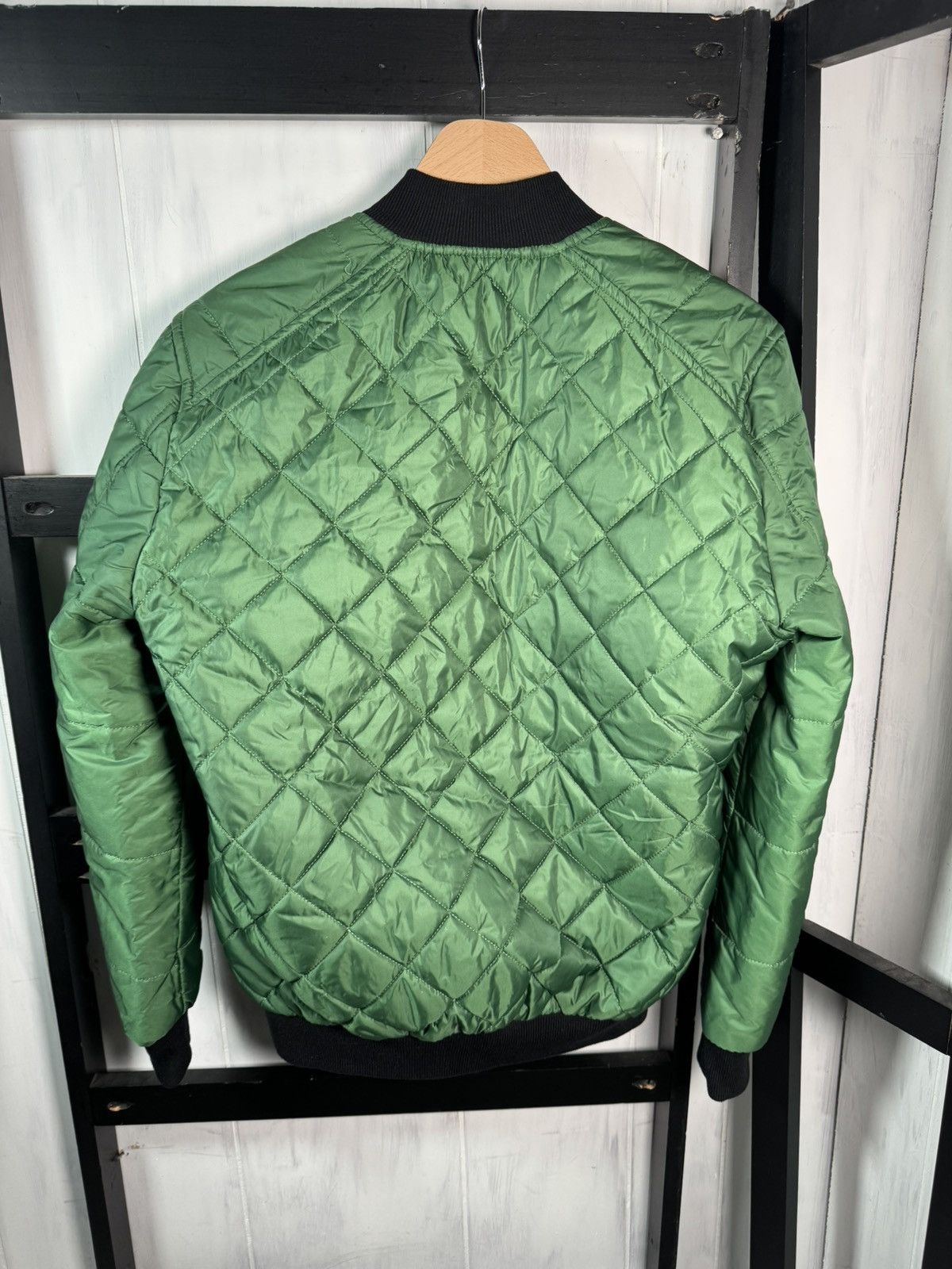 RNT23 RNT23 JEANS Insulated Black/Green Quilted Bomber, Medium Size US M / EU 48-50 / 2 - 2 Thumbnail