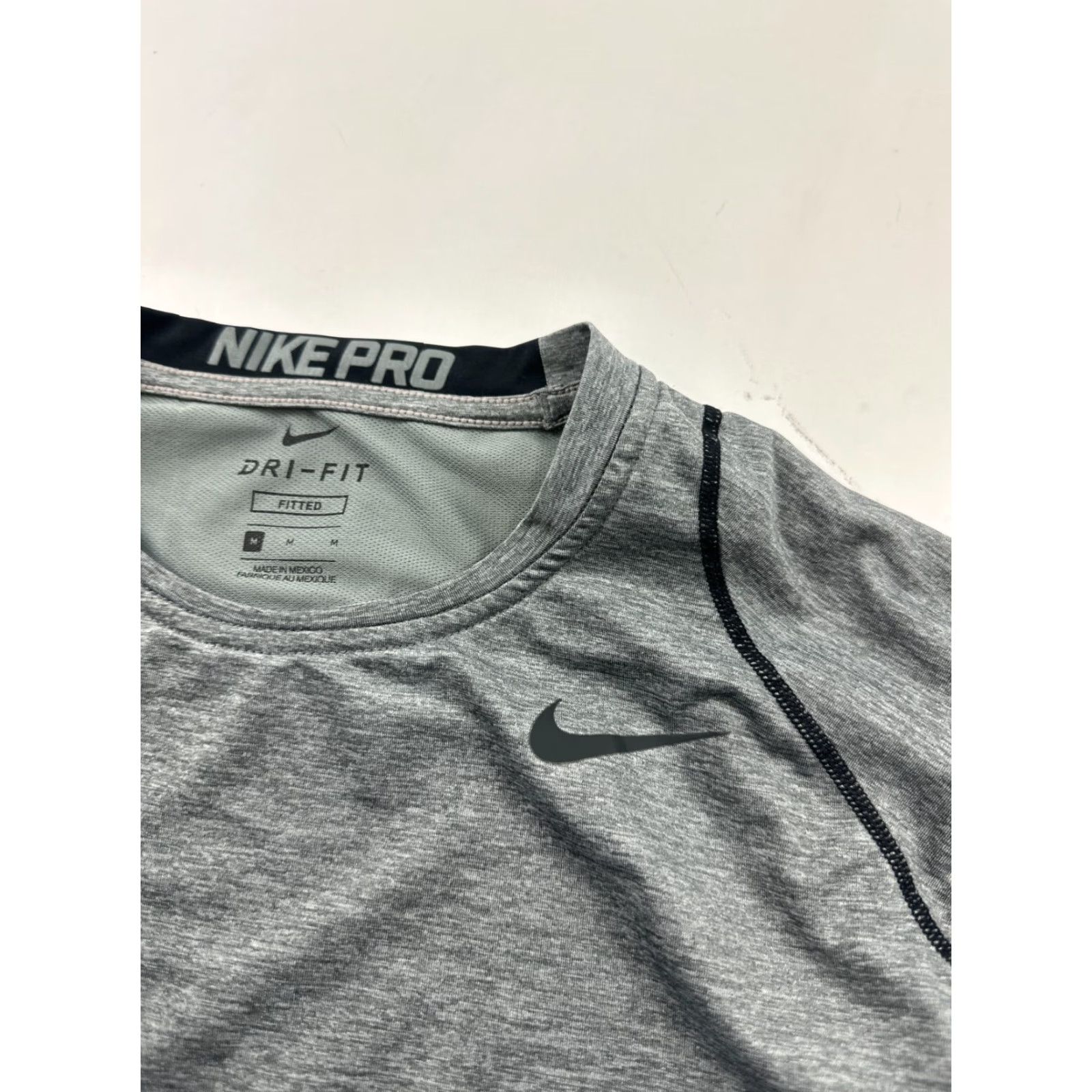 Nike Nike Pro Shirt Mens Medium Gray Heather Dri-Fit Slim Fitted Workout Training Tee Size US M / EU 48-50 / 2 - 4 Thumbnail