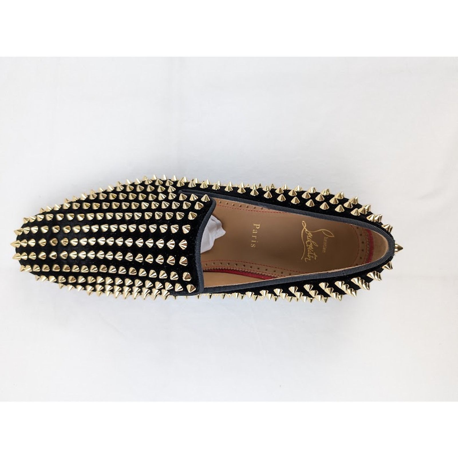 Christian Louboutin o1rshd1 Dandelion Spikes Flat Shoes in Black/Dorado Size US 8 / EU 41 - 8 Thumbnail
