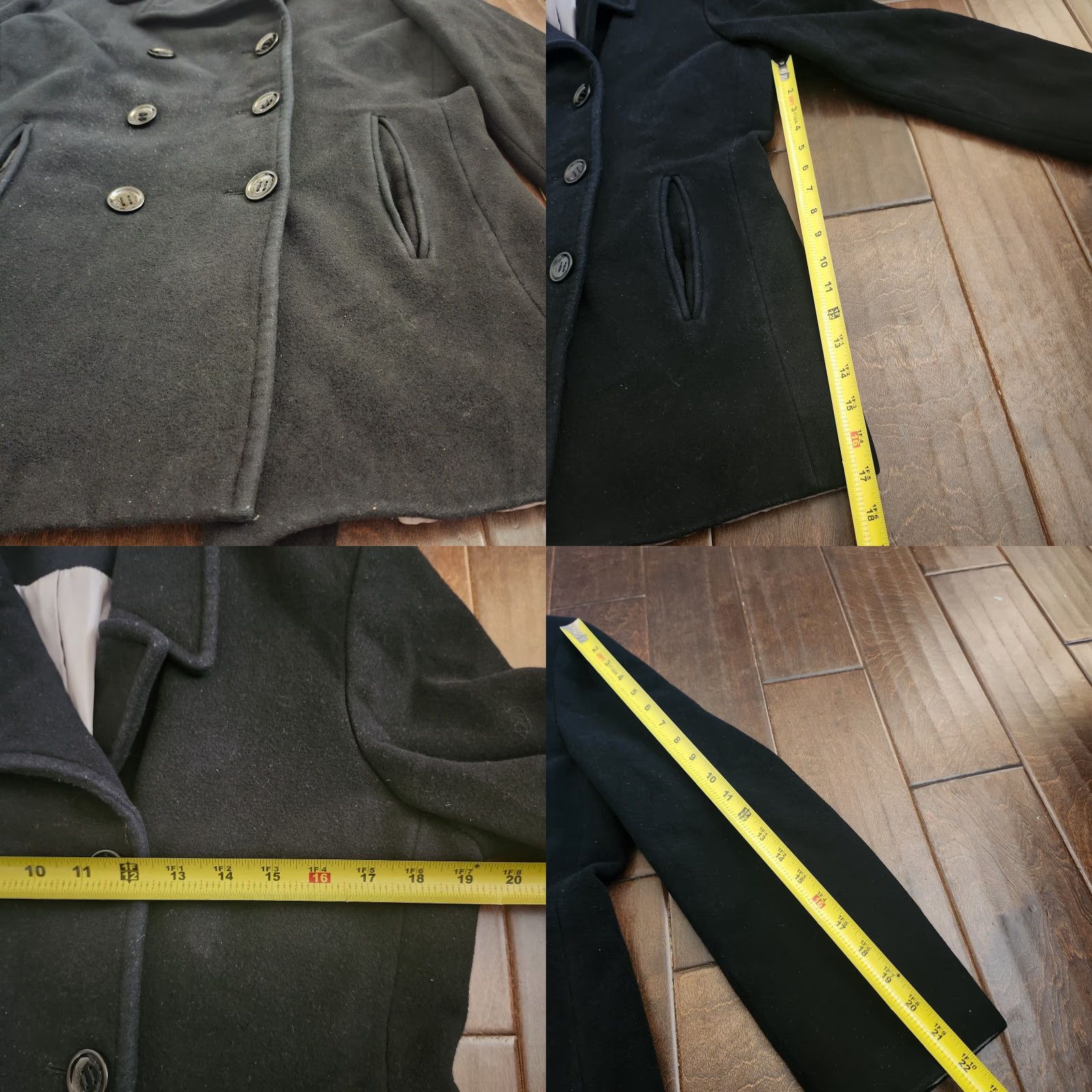 Calvin Klein Calvin Klein Womens Peacoat Black Wool Blend Size 12 Jacket Size XL / US 12-14 / IT 48-50 - 8 Thumbnail