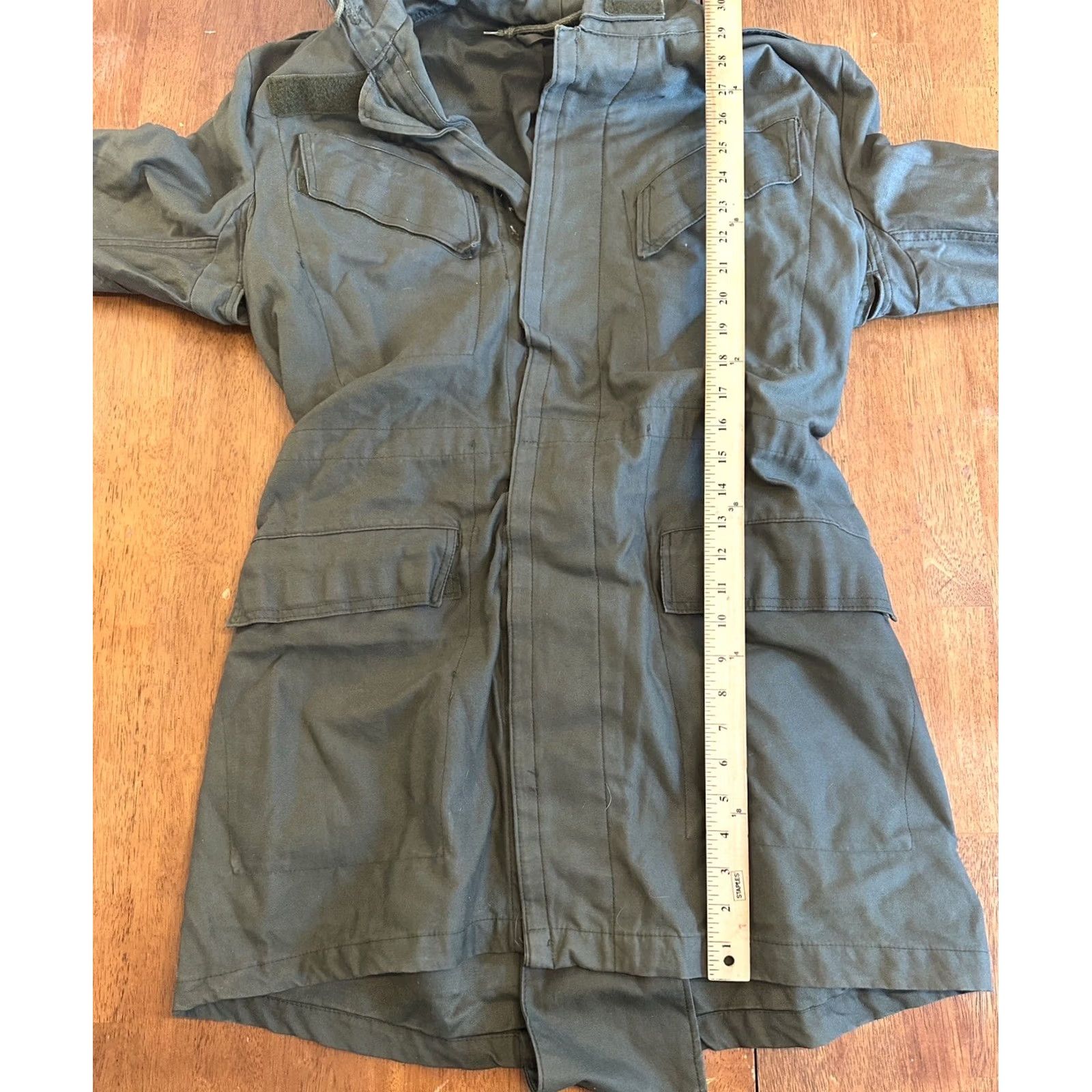Vintage VINTAGE Women’s Long Utility Jacket M Green Cargo Size M / US 6-8 / IT 42-44 - 4 Thumbnail