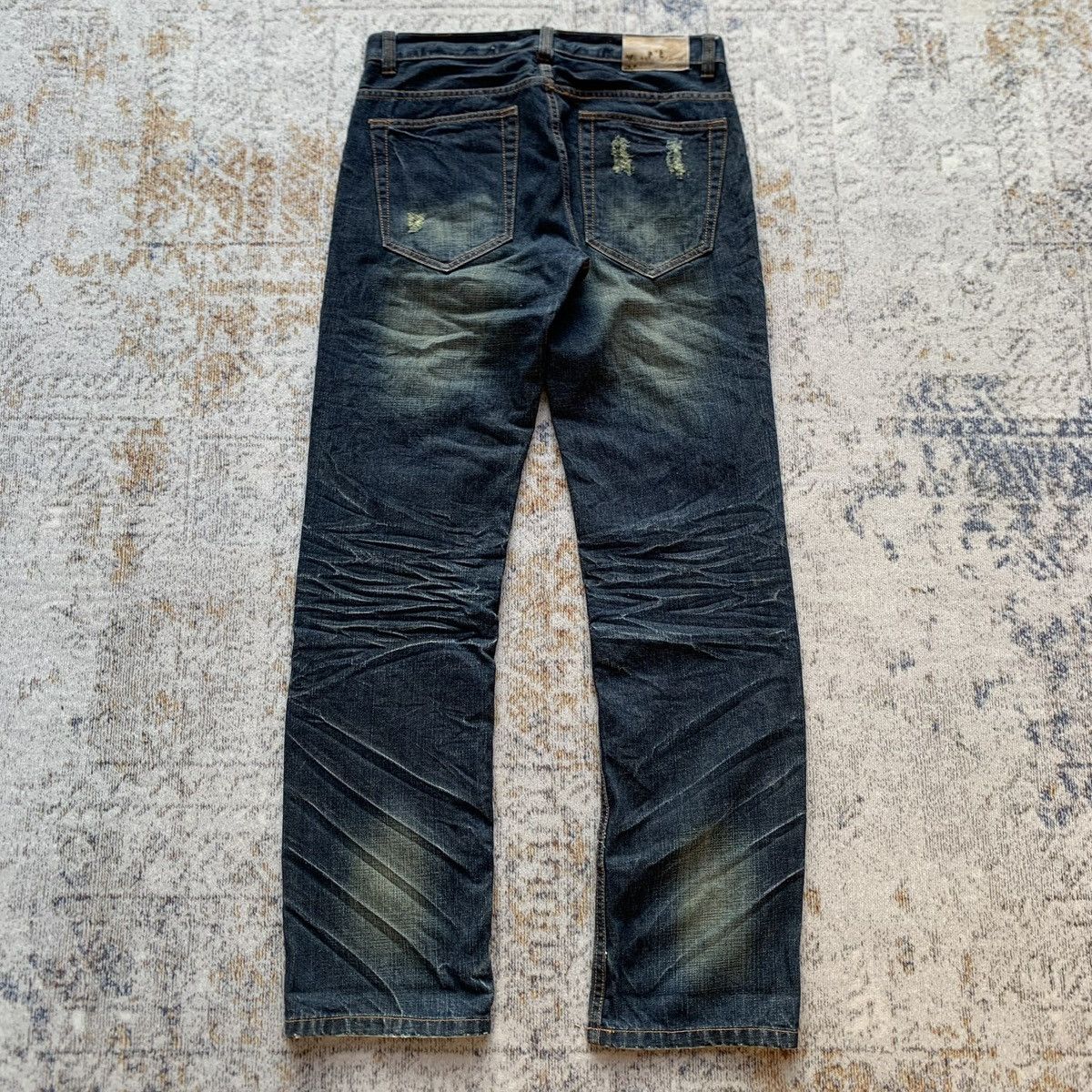 Japanese Brand Rare Japanese Brand Nylaus Mud Wash Distressed Jeans Size US 34 / EU 50 - 7 Thumbnail
