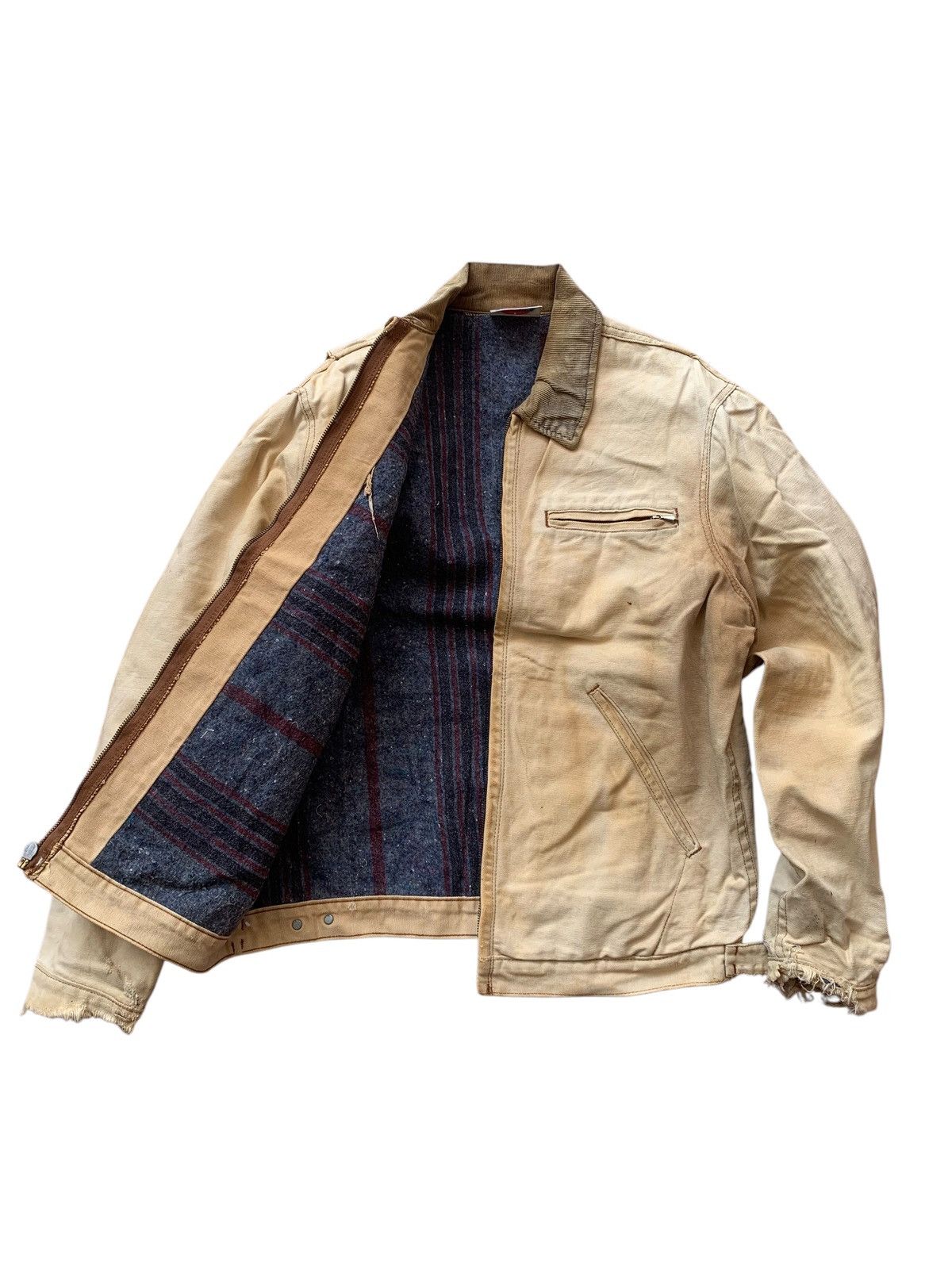 🔥VTG 80S DICKIES DETROIT WORKERS JACKETS BLANKET