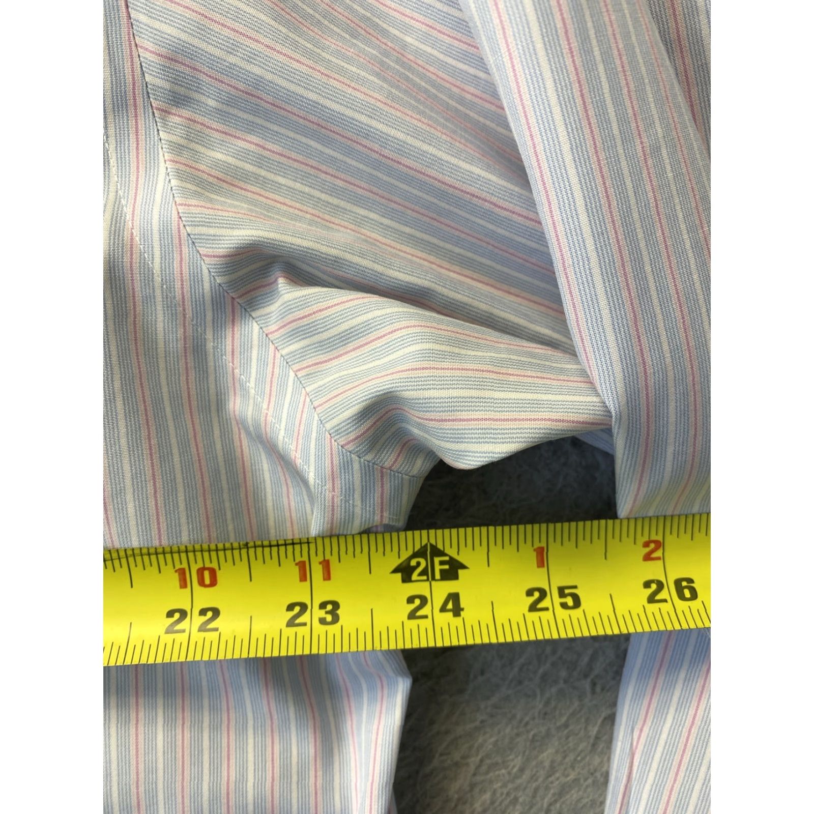Pronto Uomo Pronto Uomo Non-Iron Long Sleeve Dress Shirt Men Size 16.5 32/33 Striped Cotton Multicolor Business Casual Size 42R - 7 Thumbnail