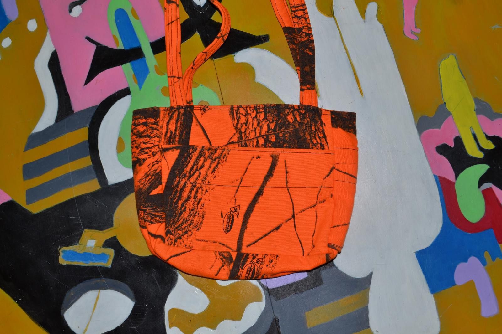Unknown London Orange and Black Hunting Tote Bag Size ONE SIZE - 4 Thumbnail