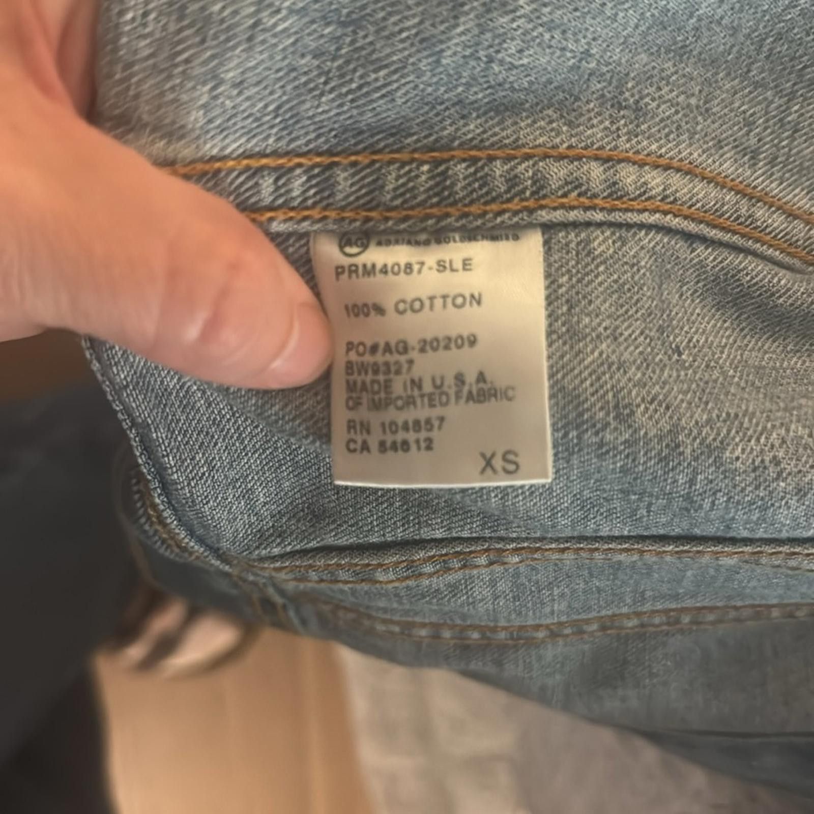 AG Adriano Goldschmied Adriano Goldschmied | The Robyn Distressed denim Jacket XS Size XS / US 0-2 / IT 36-38 - 7 Thumbnail