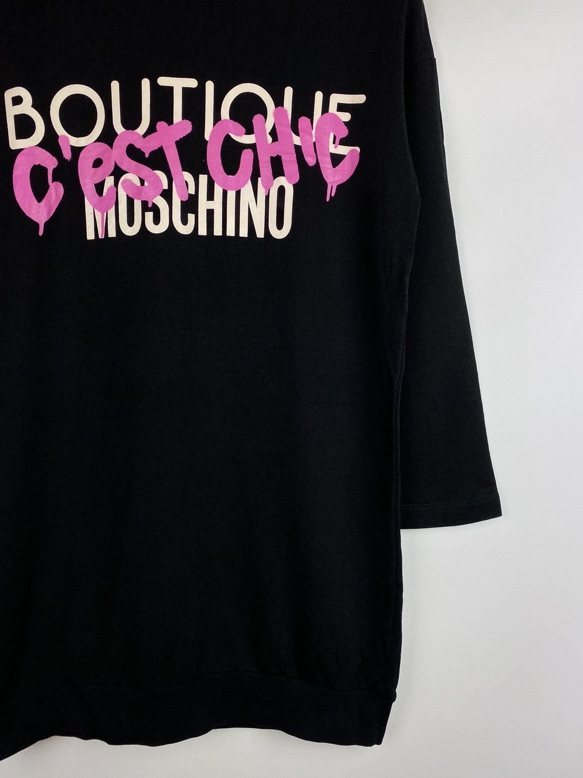 Moschino Boutique Moschino ladies big logo sweatshirt dress size US 6 Size S / US 4 / IT 40 - 6 Thumbnail