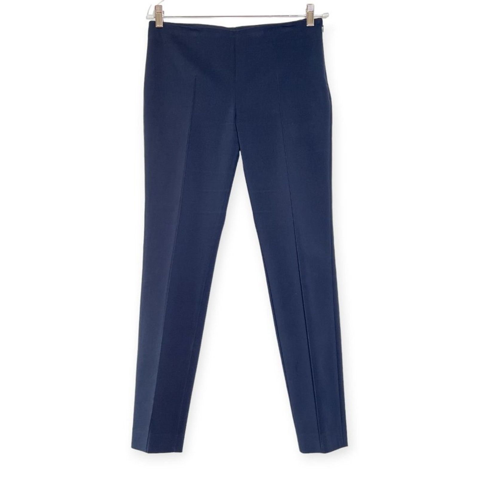 image of Akris Switzerland Bergdorf Goodman Pant Women 8 Navy Trouser in Blue (Size 30)