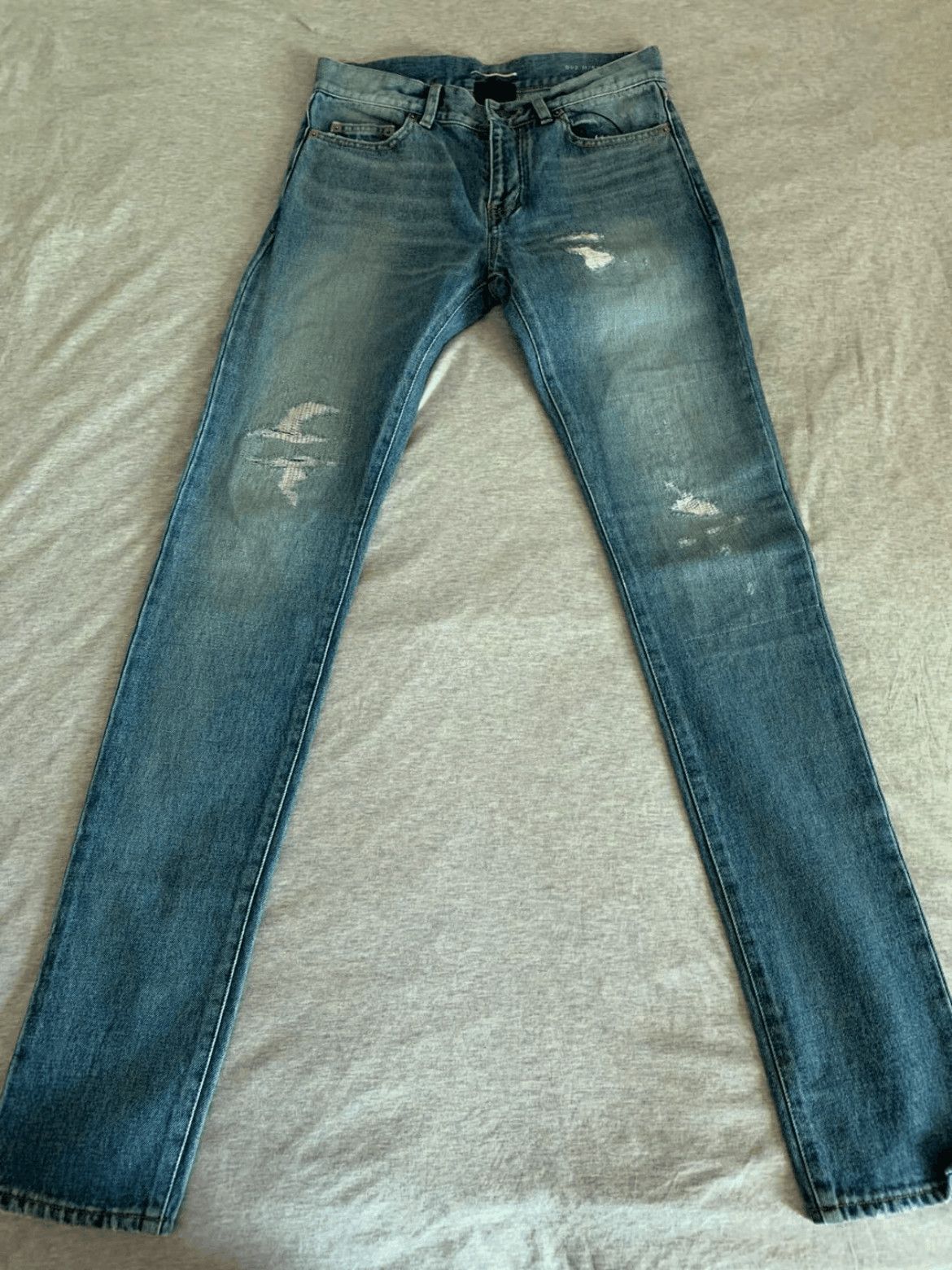 Saint Laurent Paris Saint Laurent Paris Distressed Patch Denim Size US 29 - 1 Thumbnail