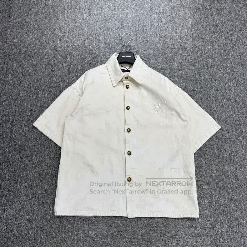 Louis Vuitton Louis Vuitton Checkerboard denim short sleeve shirt Size US M / EU 48-50 / 2 - 1 Thumbnail