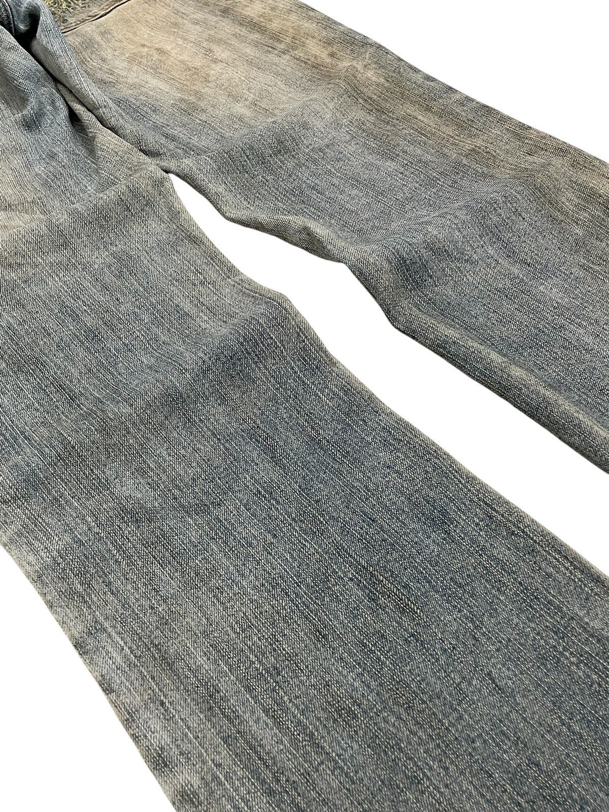JNCO × Southpole Southpole Embroidery Flare Muddy Rusty Y2K Denim Size US 29 - 17 Thumbnail