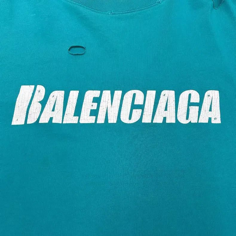 Balenciaga Balenciaga Ripped Logo Short Sleeve Size US XS / EU 42 / 0 - 3 Thumbnail