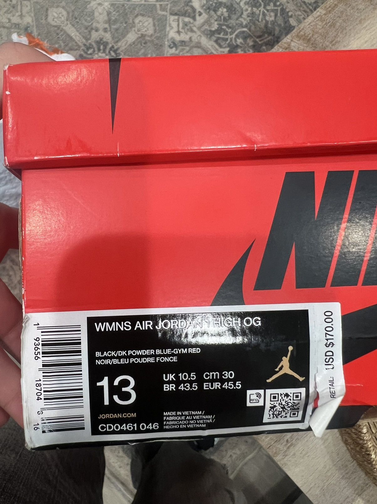 Jordan Brand NC to CHI Jordan 1 High Size US 11.5 / EU 44-45 - 9 Thumbnail