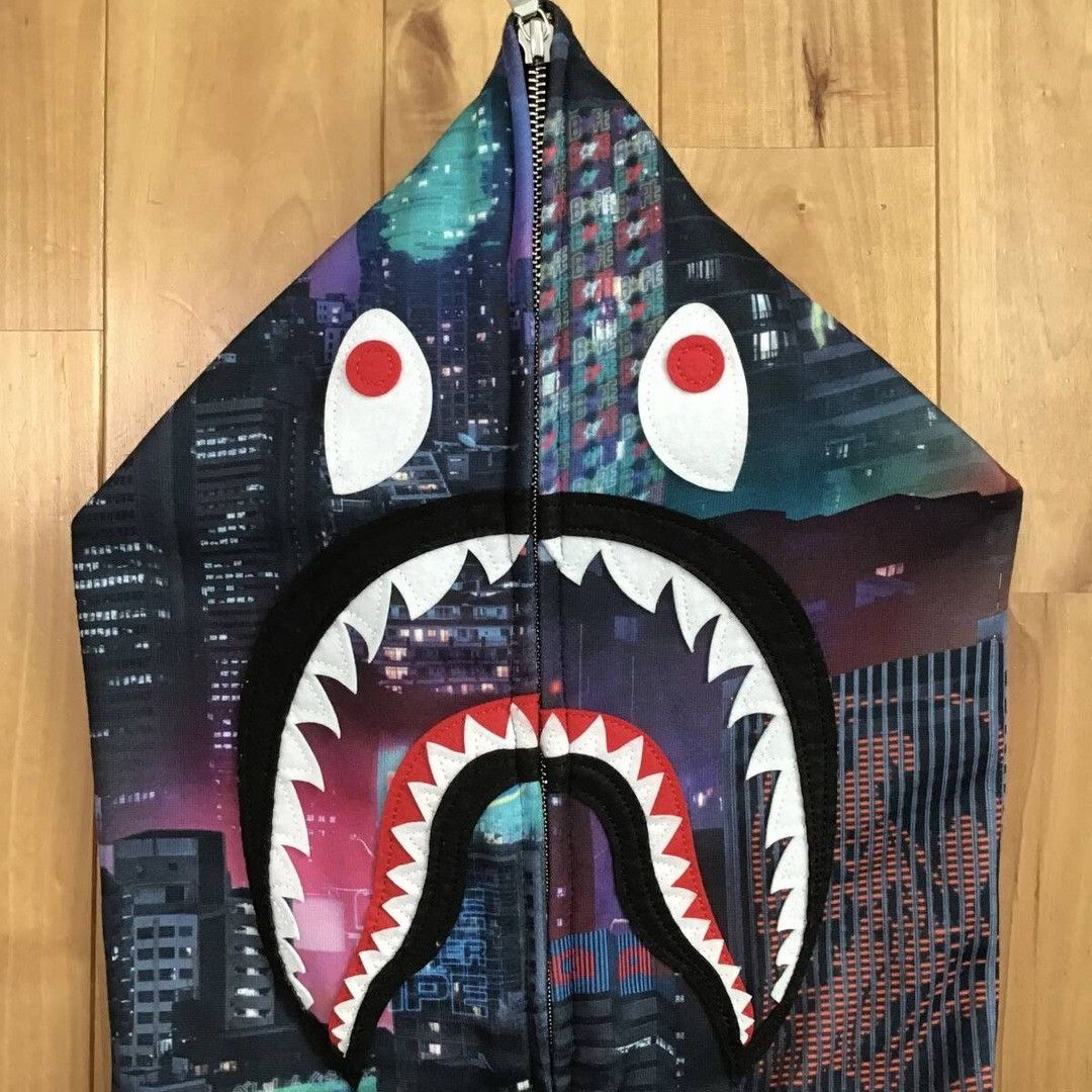 Bape BAPE NEON TOKYO Shark Full Zip Hoodie a bathing ape Size US L / EU 52-54 / 3 - 3 Thumbnail