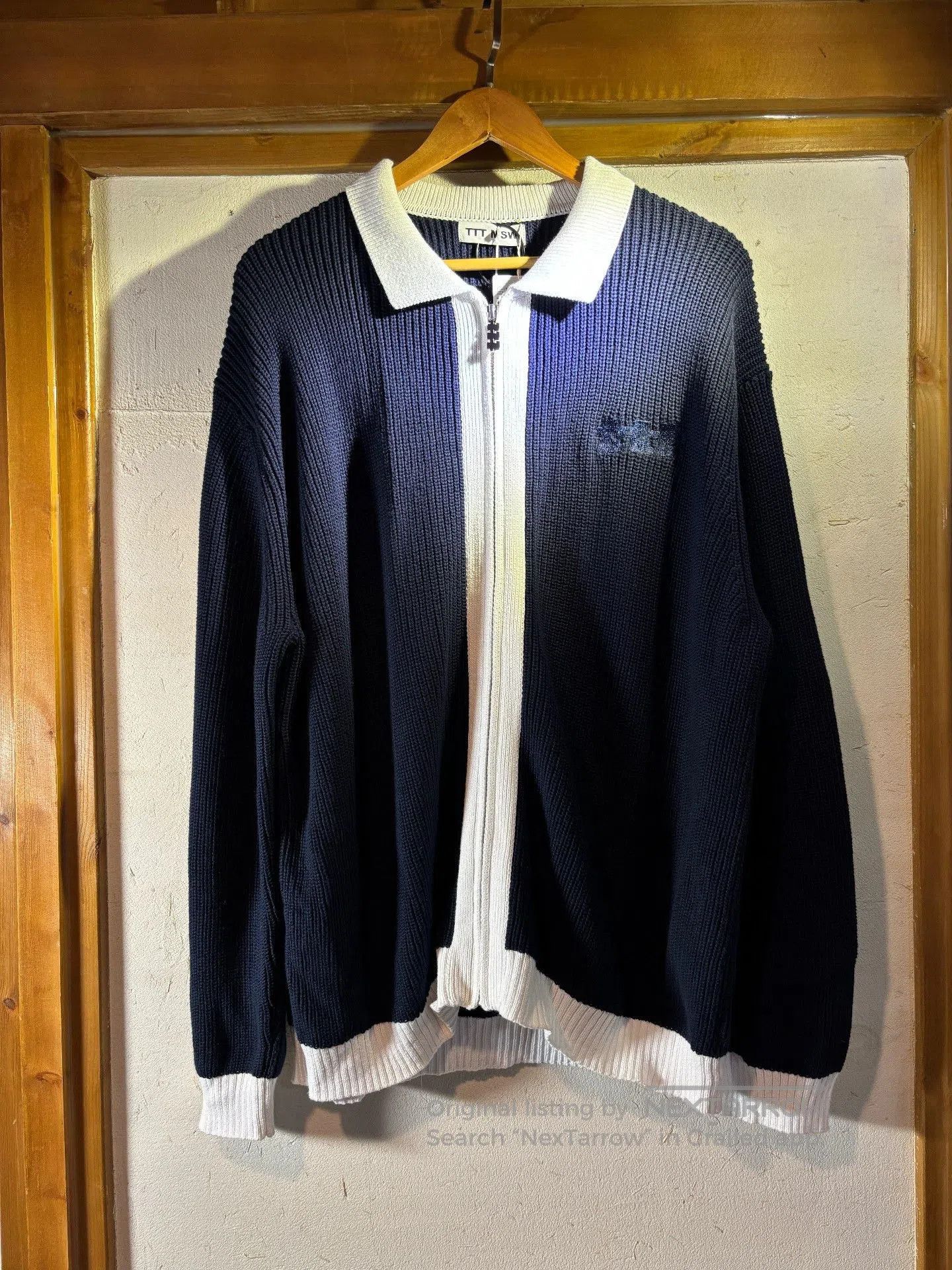 D.TT.K TTT MSW Collar Zip Cardigan. Size US XL / EU 56 / 4 - 1 Thumbnail