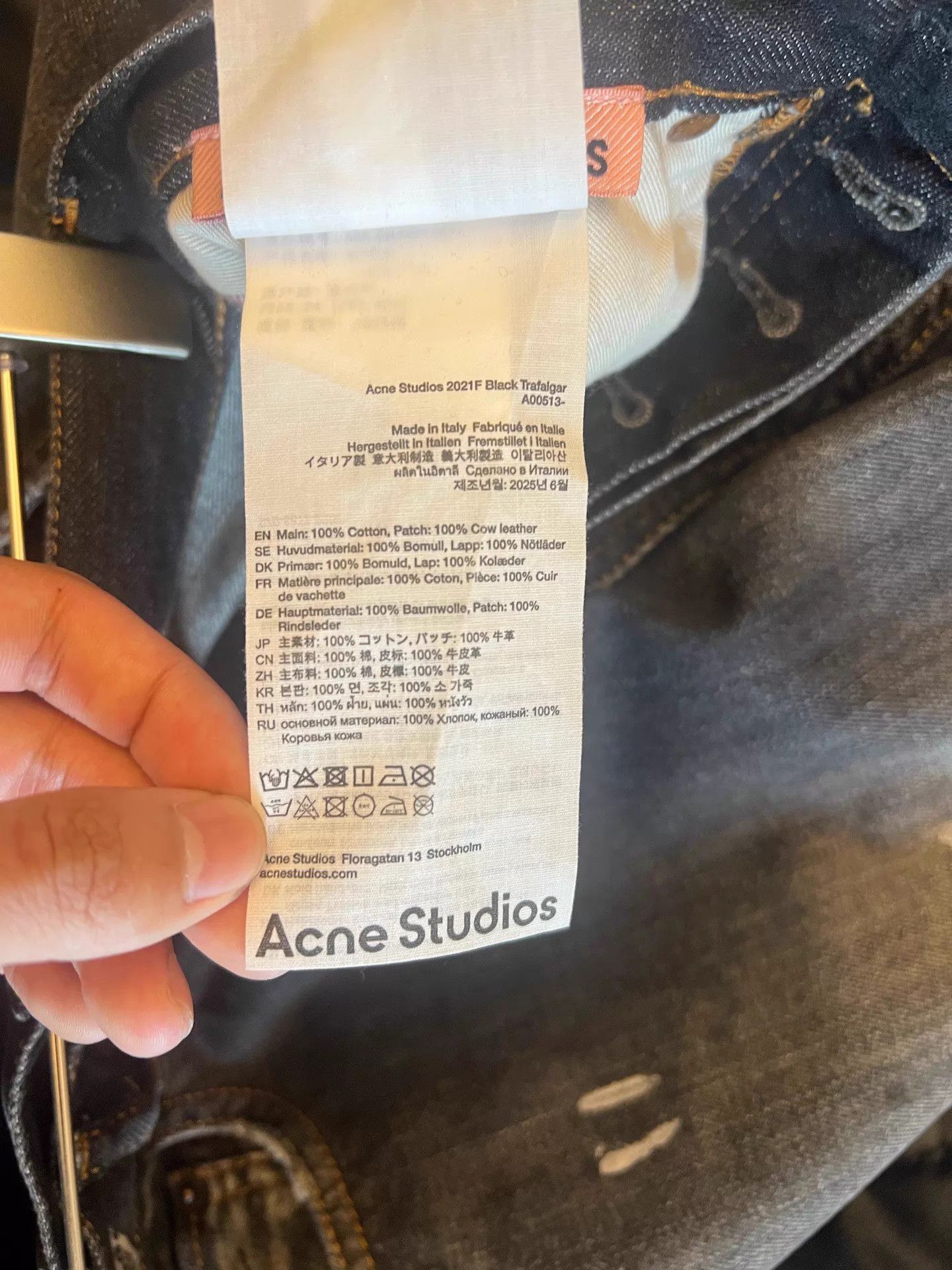 Acne Studios Acne FW24 Painted Wide Leg Loose Fit Women's Jeans Size 24" / US 00 / IT 34 - 5 Thumbnail