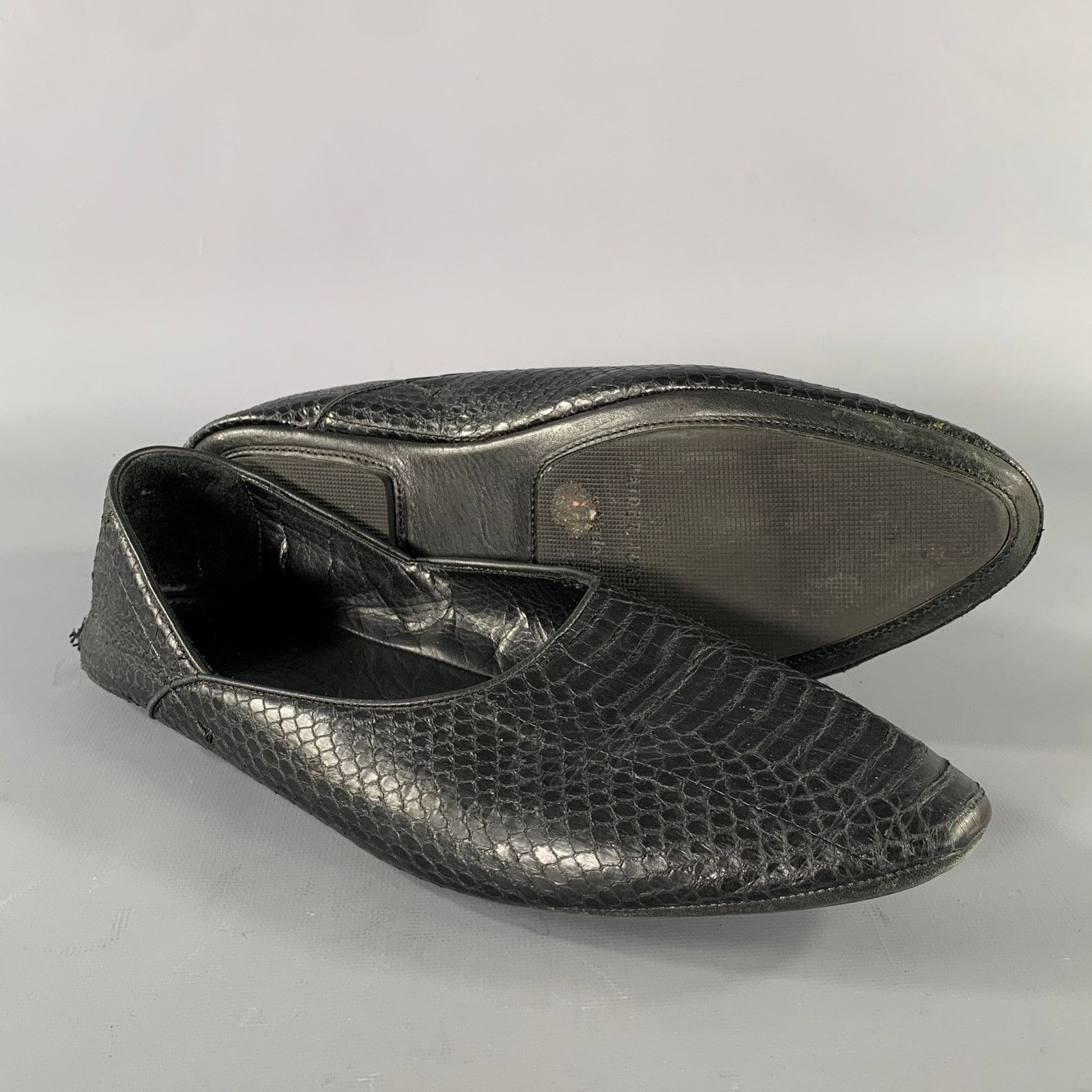 Haider Ackermann HAIDER ACKERMANN Size 8 Black Snake Leather Loafers Size US 8 / IT 38 - 5 Thumbnail