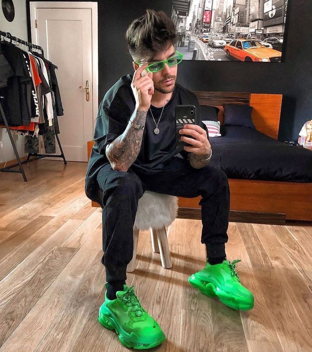Balenciaga Balenciaga Triple S Sneakers - Neon Green Size US 9 / EU 42 - 20 Thumbnail